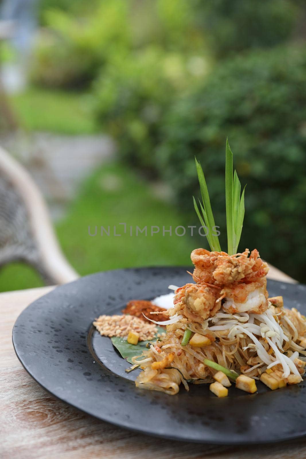 Thai food pad thai fried noodle with shrimp by piyato