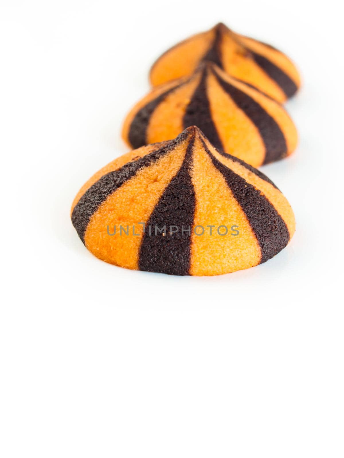 Halloween star drop cookies on white background.