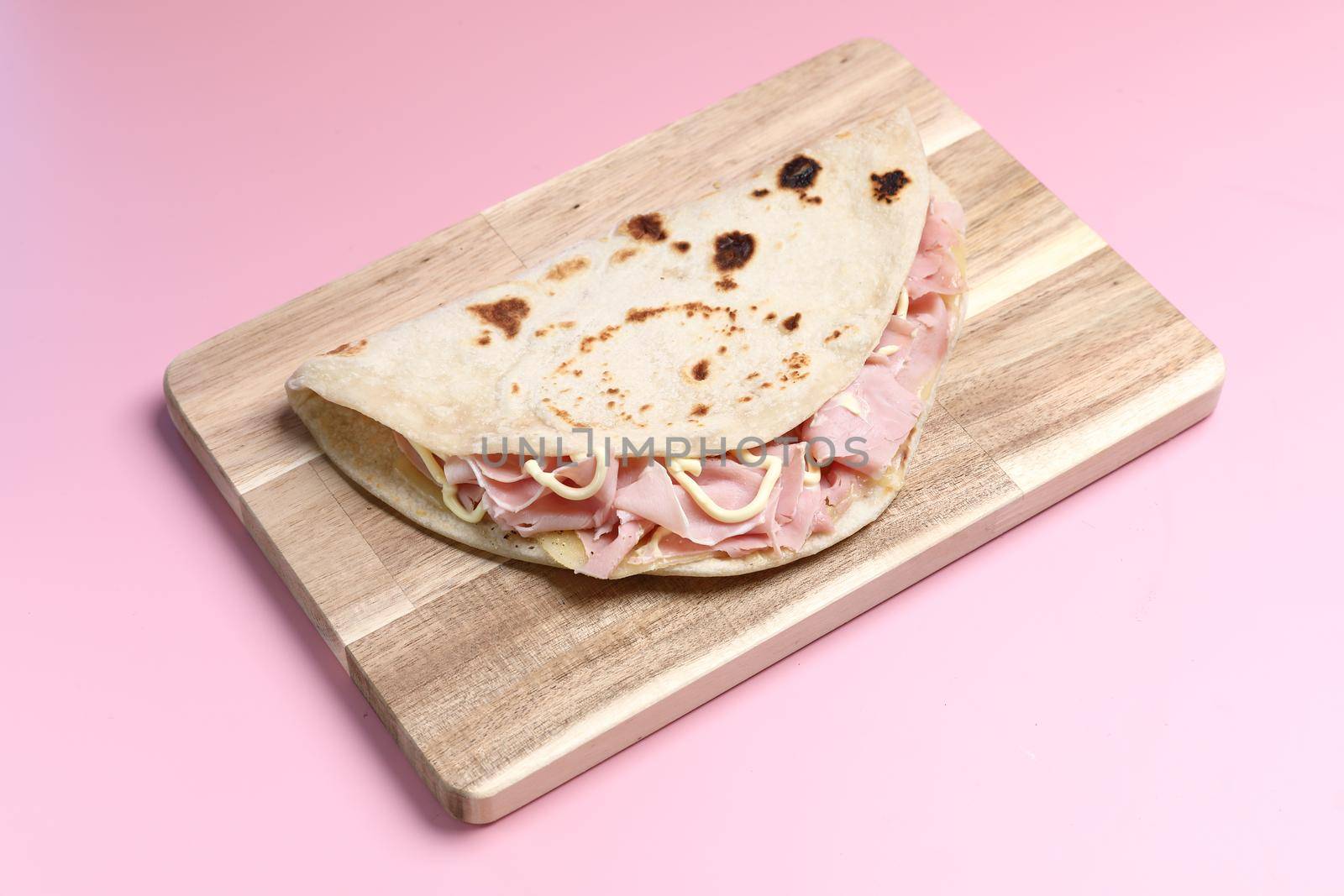 Italian cuisine , Piadina with Italian ham and cheese