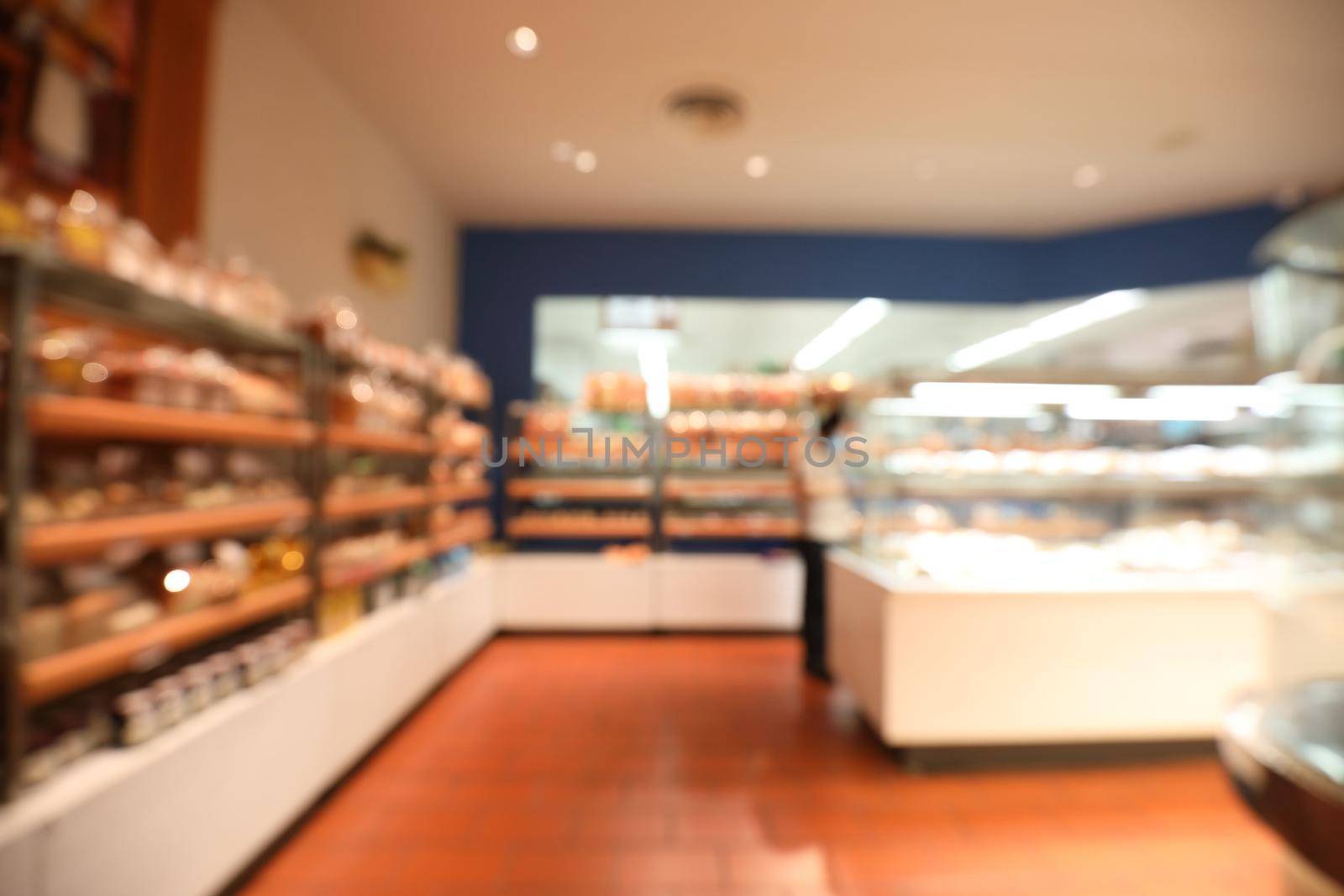 Defocus background blur indoor Store supermarket by piyato
