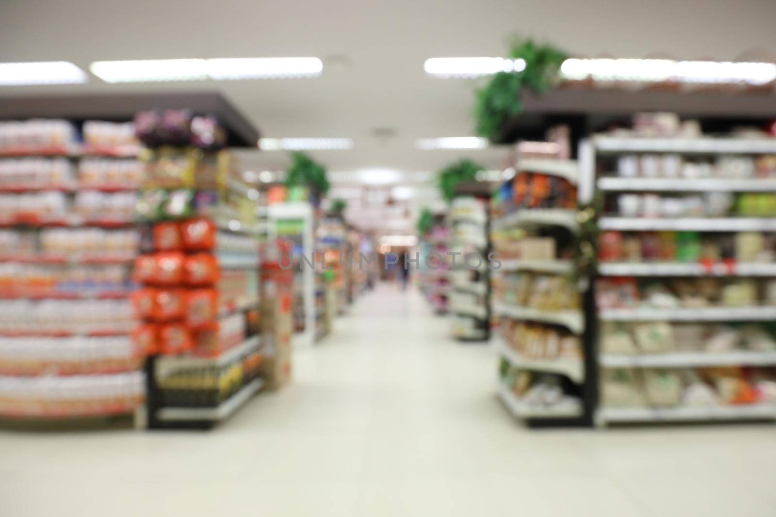 Defocus background blur indoor Store supermarket by piyato