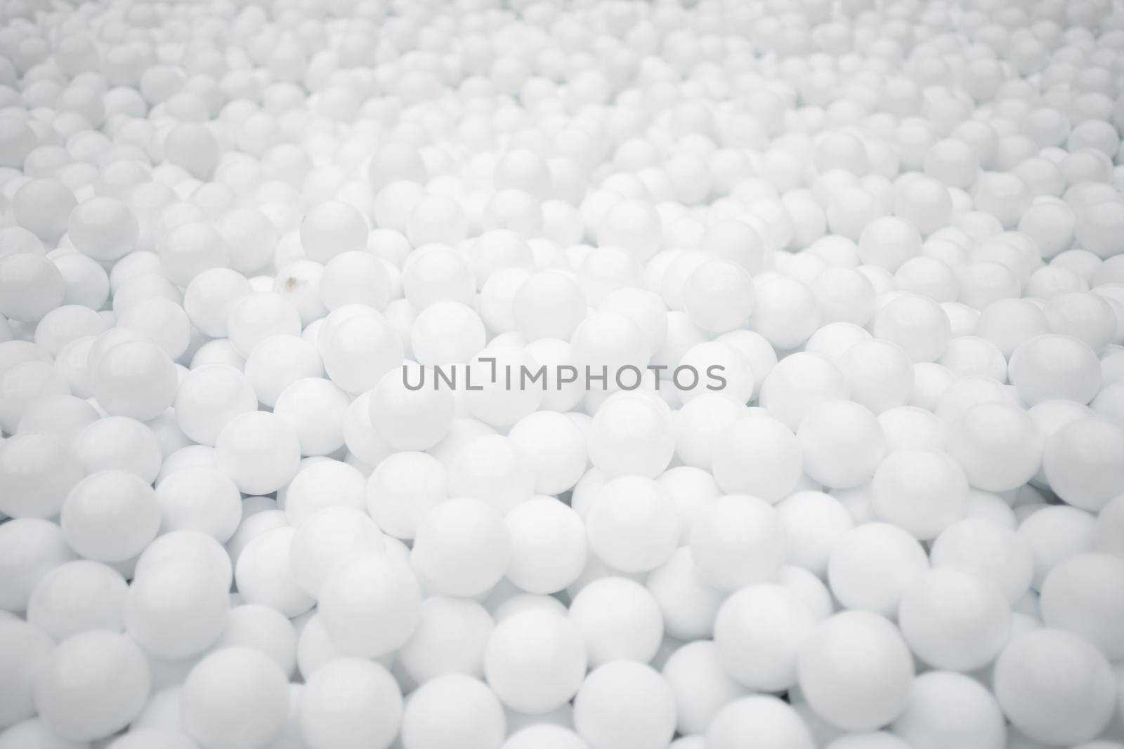 Many white plastic balls for dry pool. by andreonegin