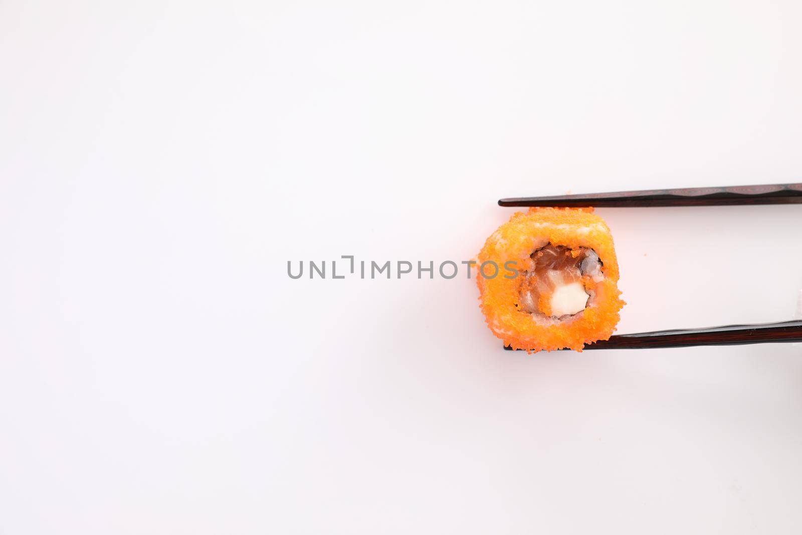 California maki roll sushi japanese food isolated in white background by piyato