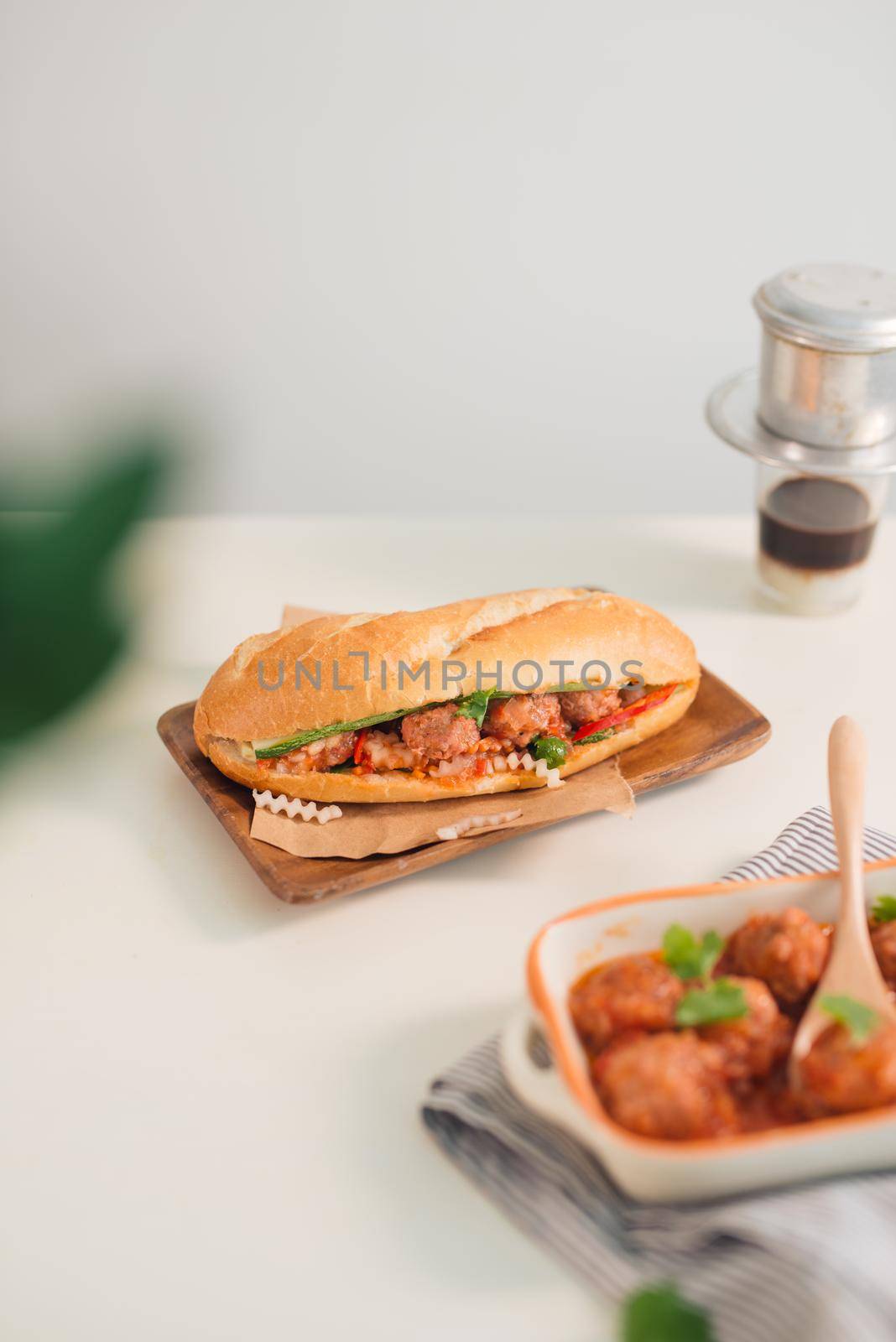 Vietnam bread from meat ball, this is popular eating and special culture in Viet Nam cuisine