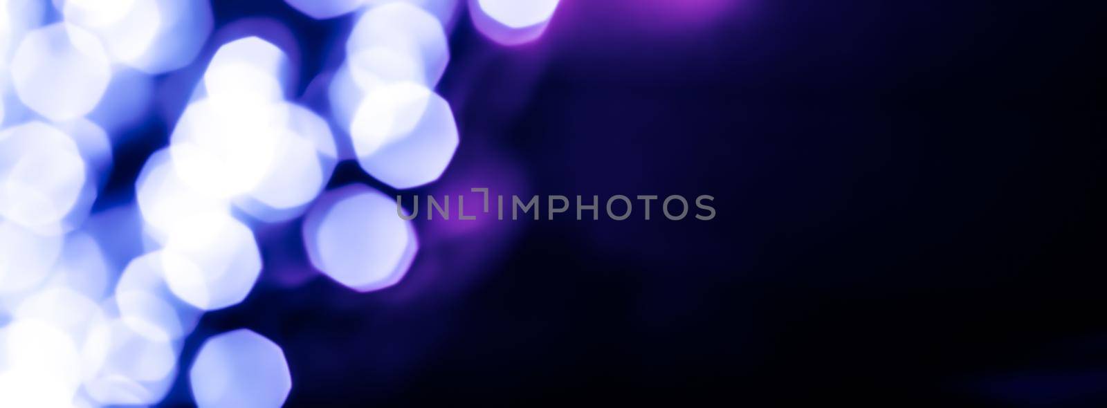 Holiday branding, glam and glow concept - Glamorous purple shiny glitter on black abstract background, Christmas, New Years and Valentines Day backdrop, bokeh overlay for luxury holidays brand design