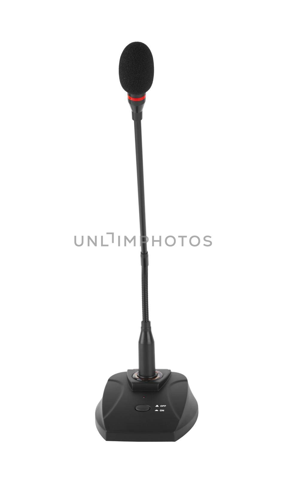 Meeting microphone isolated on a white background