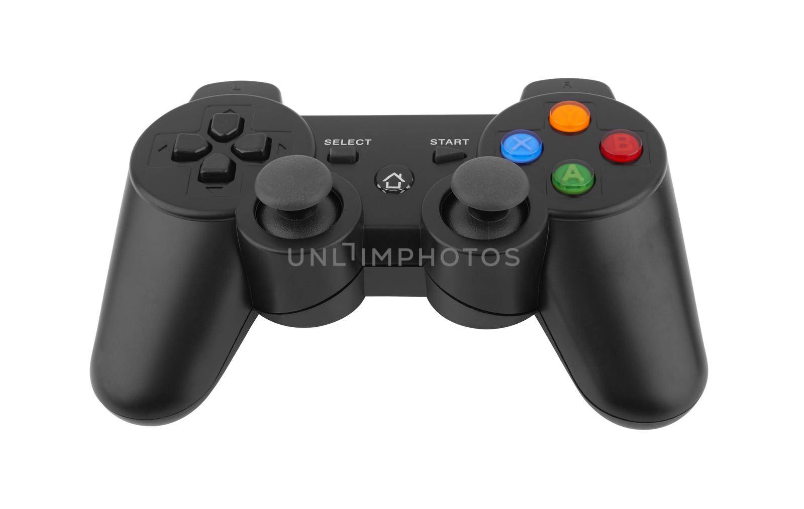 Video game controller isolated on white background