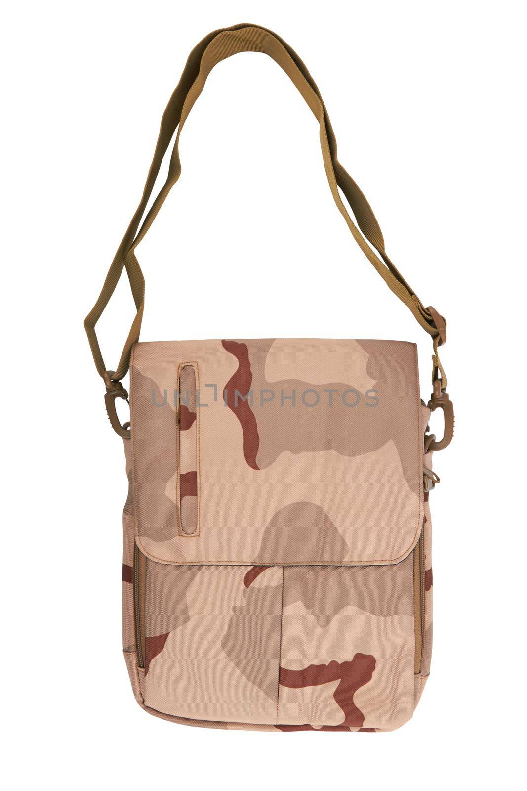 Shoulder bag military isolated on a white background