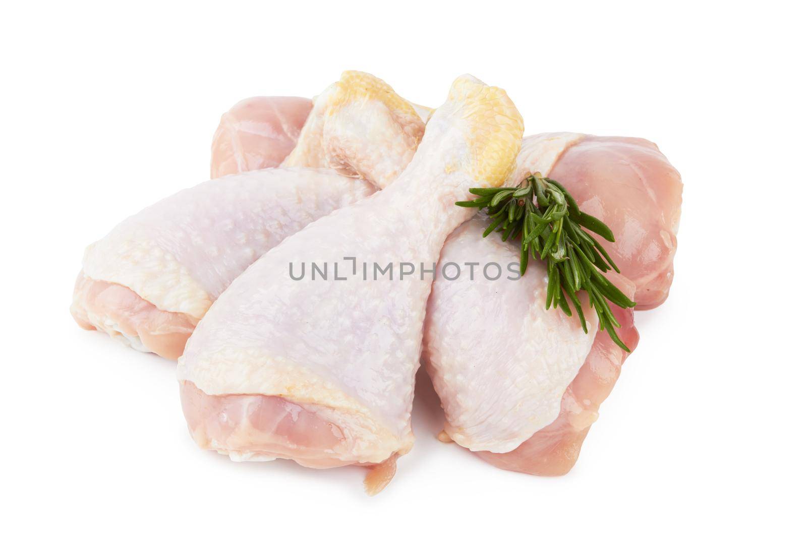 Chicken legs isolated on a white background