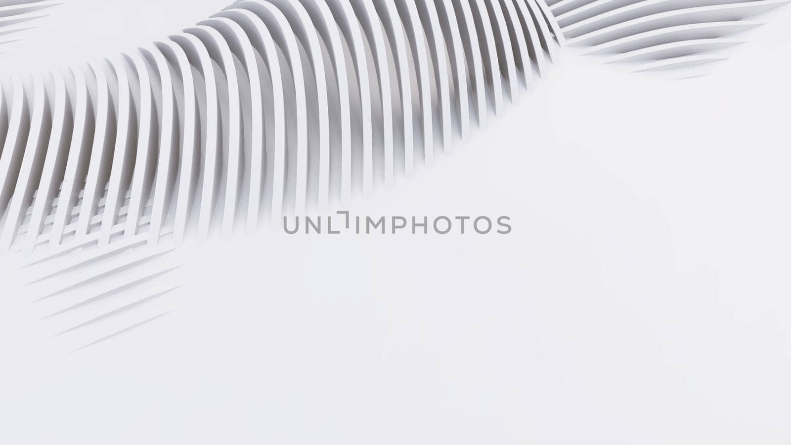 Abstract Curved Shapes. White Circular Background.  by teerawit