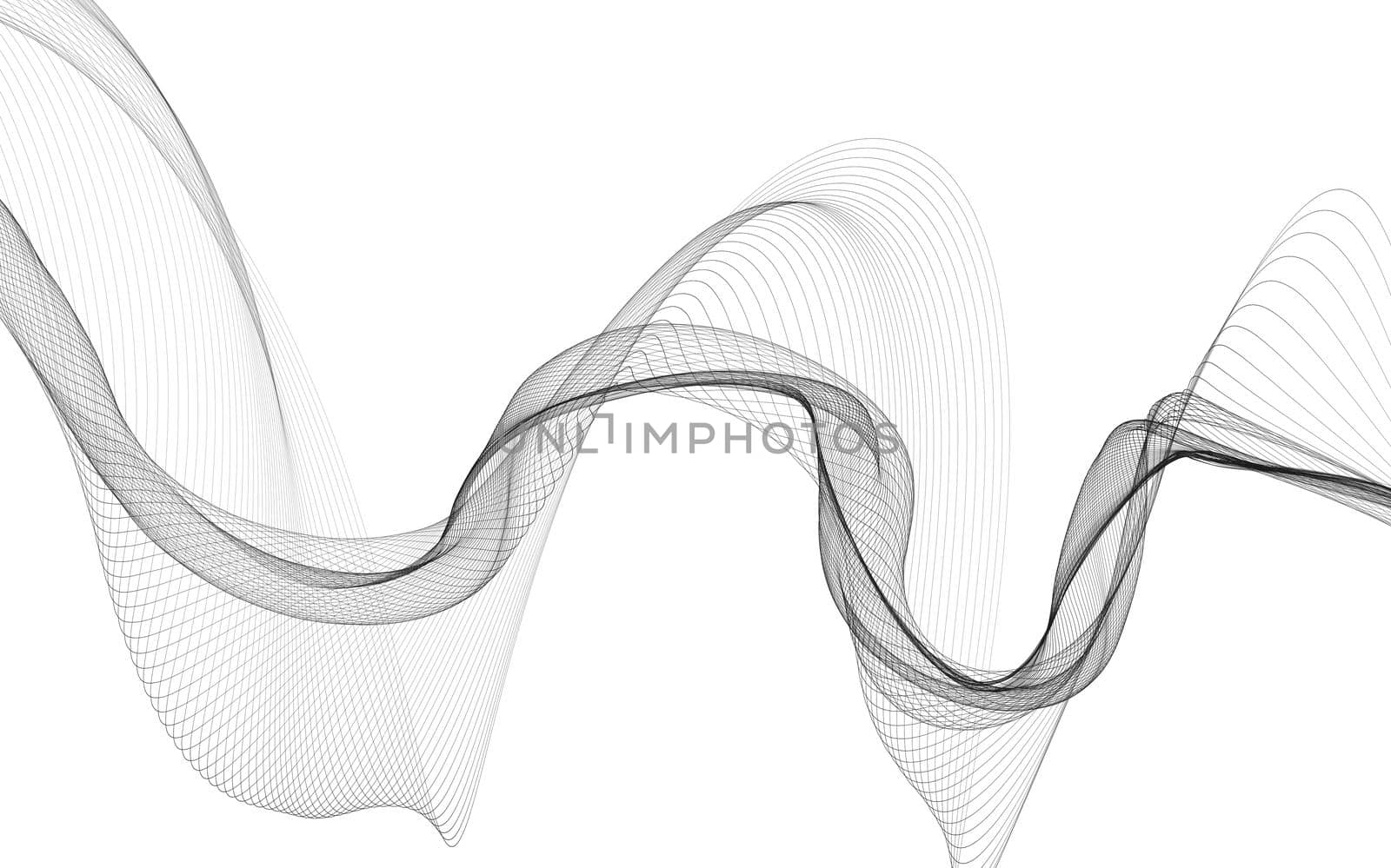 Abstract background with monochrome wave lines on white background. Modern technology background.