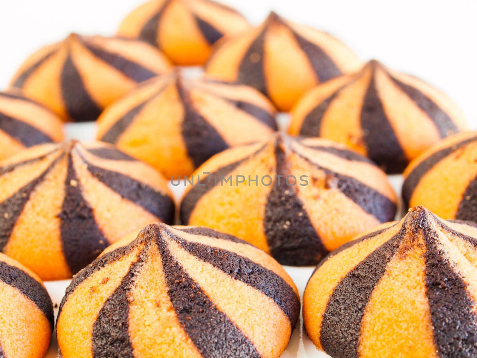 Halloween star drop cookies on white background.