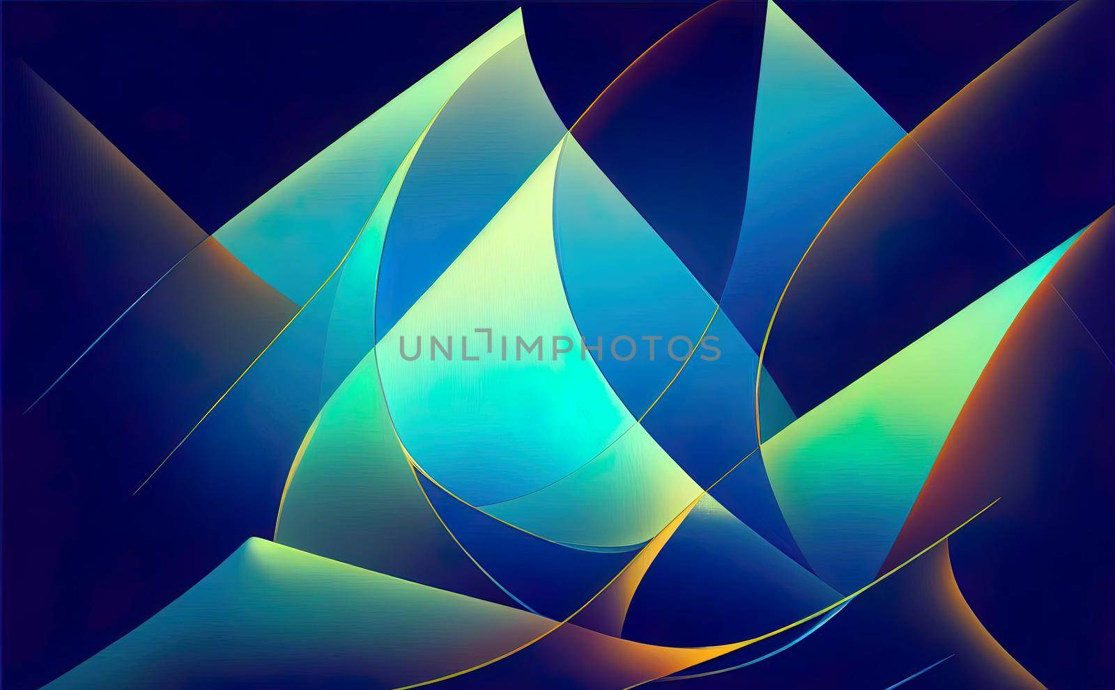 Blue Square Shapes Abstract Elegant background with glowing lines. Modern royal blue background