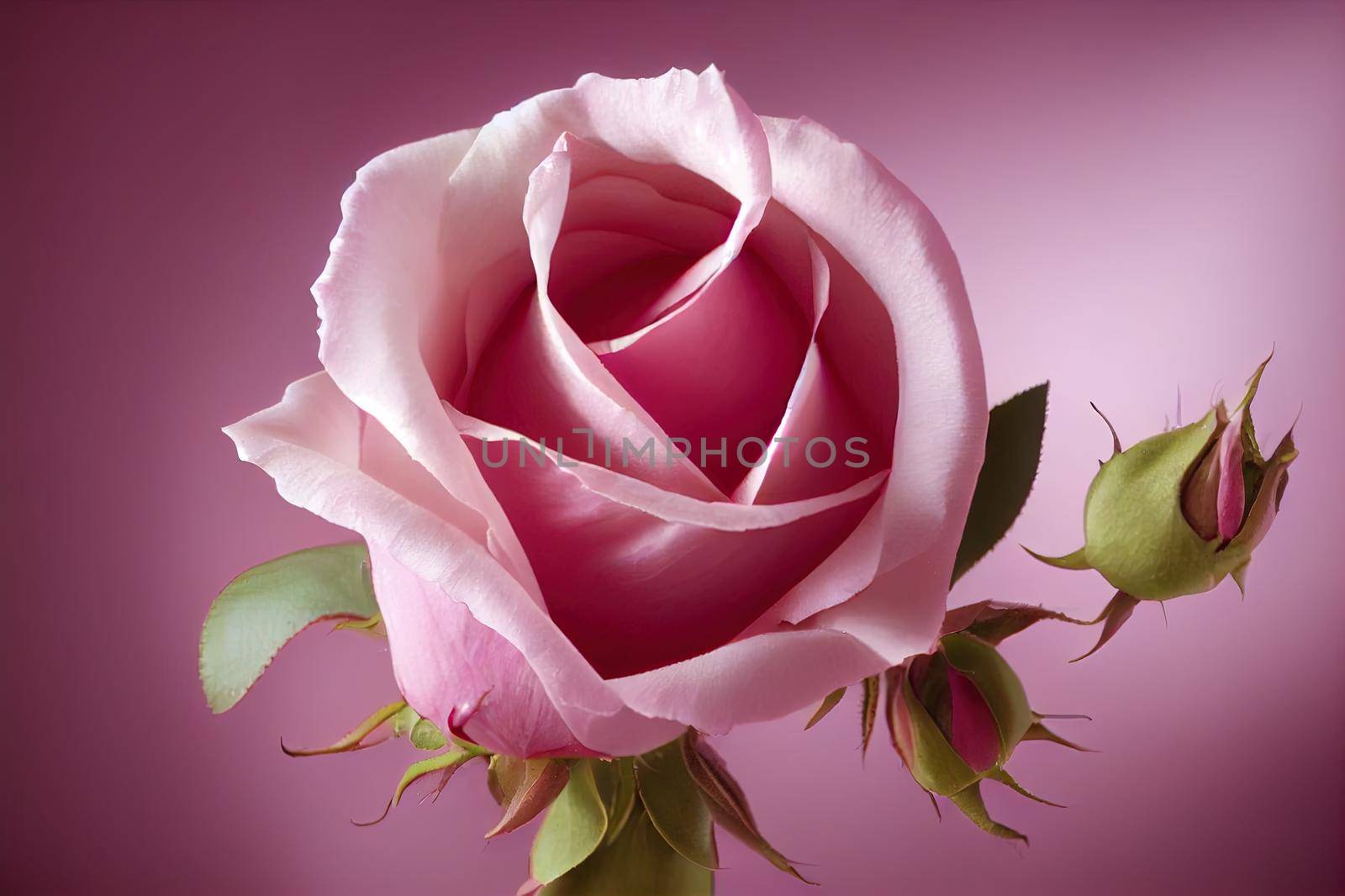 Beautiful opening pink rose on white background. Petals of Blooming pink rose flower open, time lapse, close up. Holiday, love, birthday design backdrop. Bud closeup. Macro. 4K UHD video timelapse