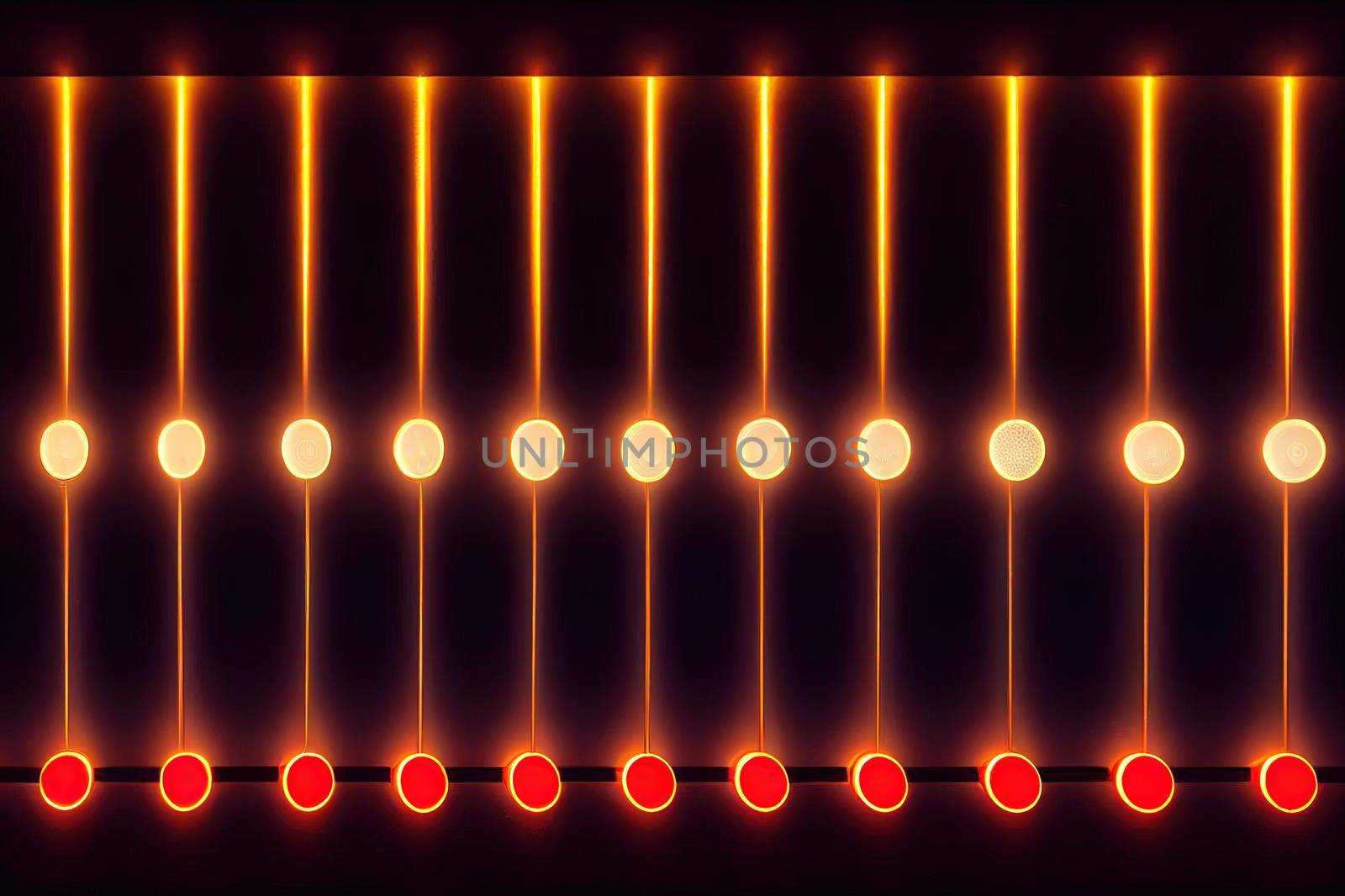 flashing Led wall light. Animation of flashing light bulbs by 2ragon