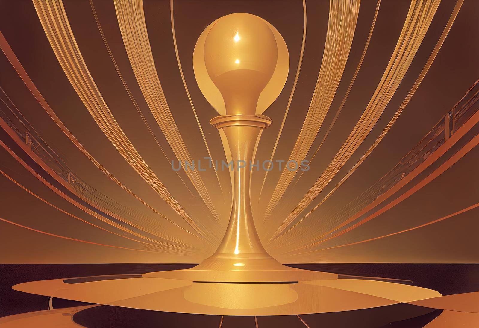 Looping golden awards stage background by 2ragon