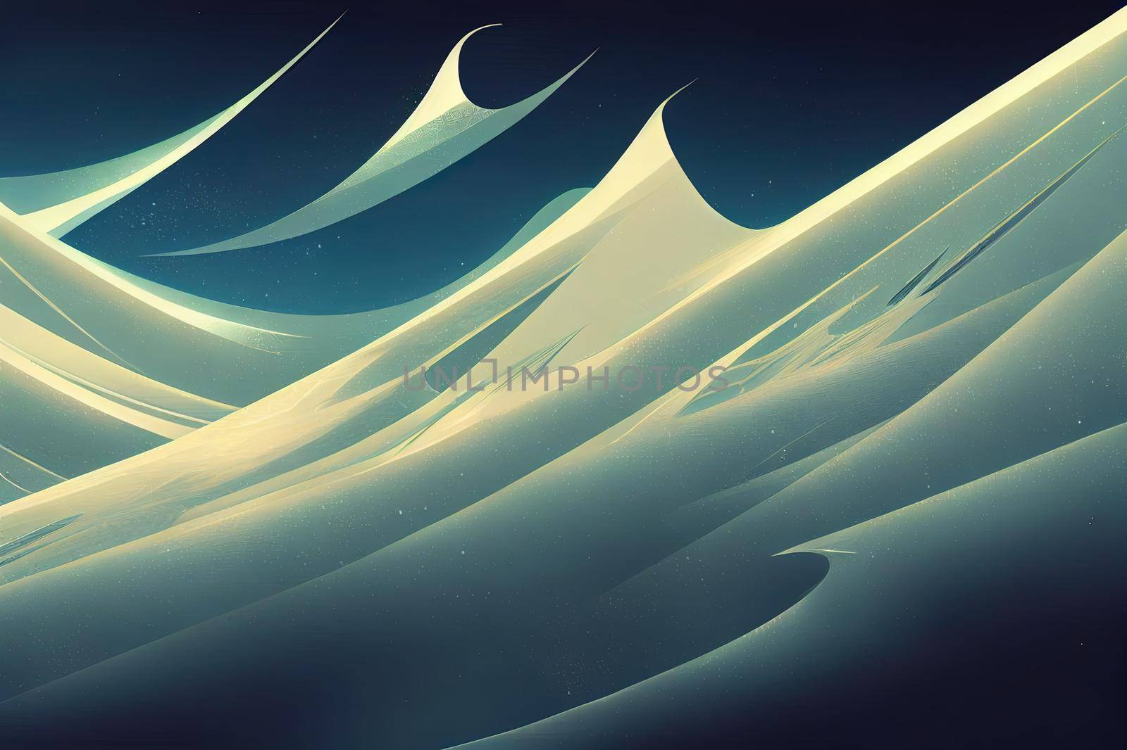 abstract white futuristic background with fractal horizon by 2ragon