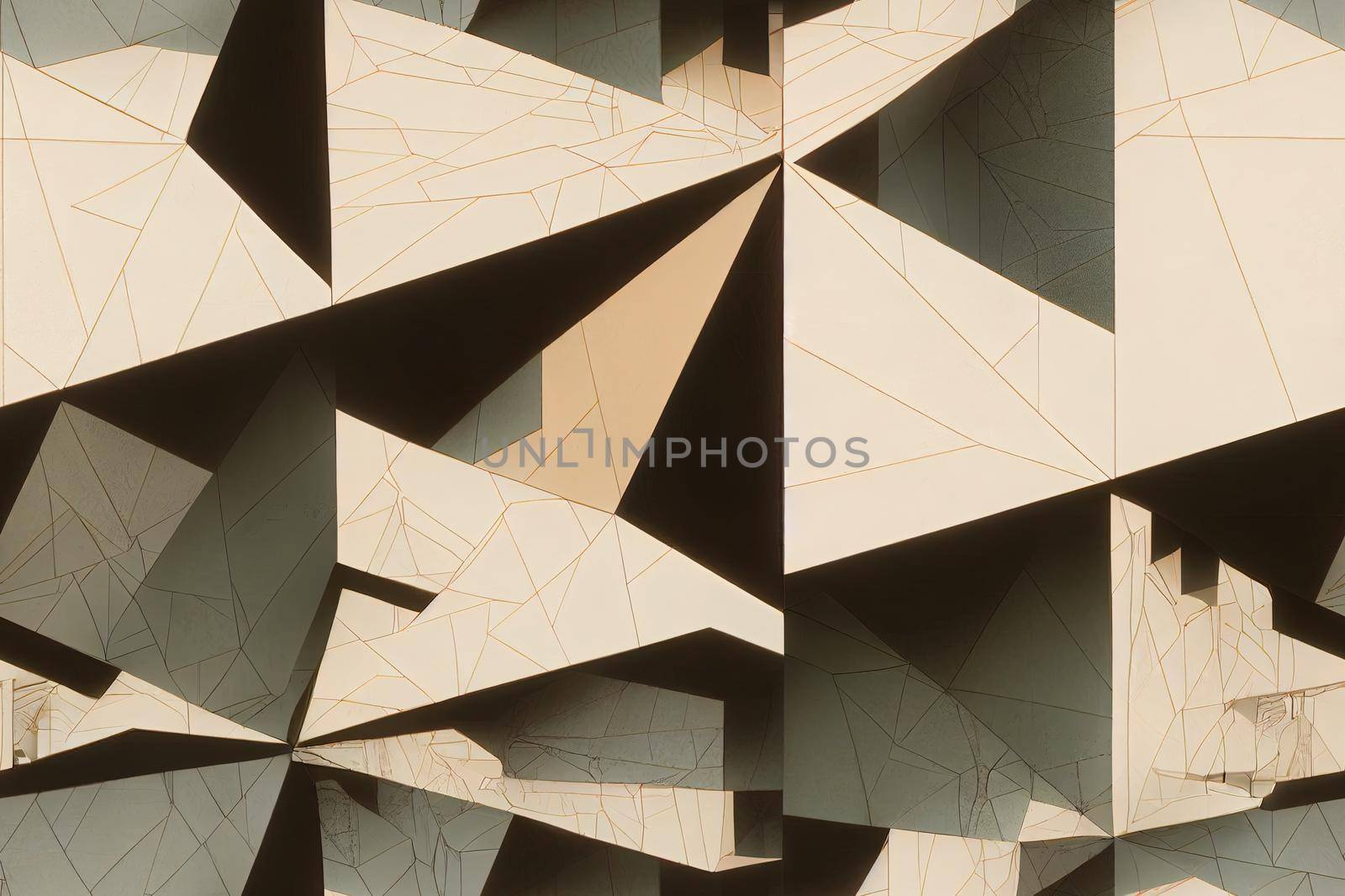 3D wall or floor geometry background natural daylightConcrete geometric modules Seamless texture for wall or floor print