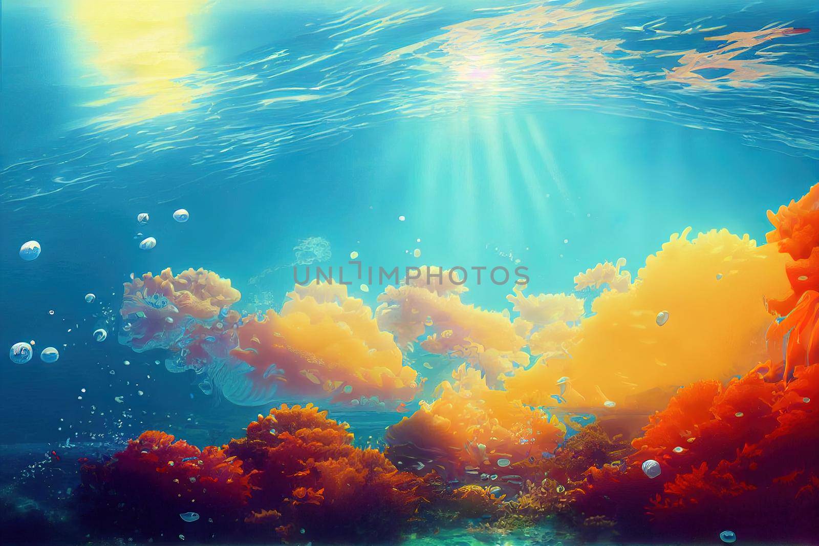summer time under sea ocean in clean and clear by 2ragon