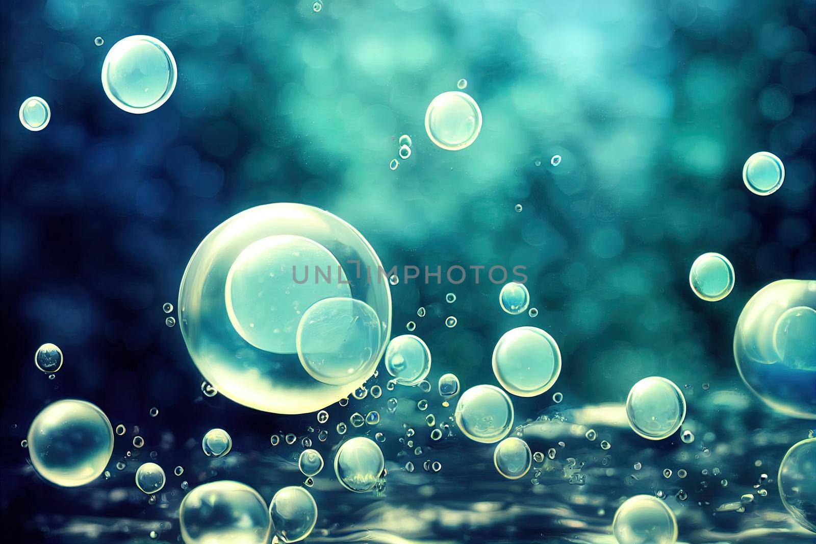 Closeup of desaturated transparent clear calm water surface texture by 2ragon