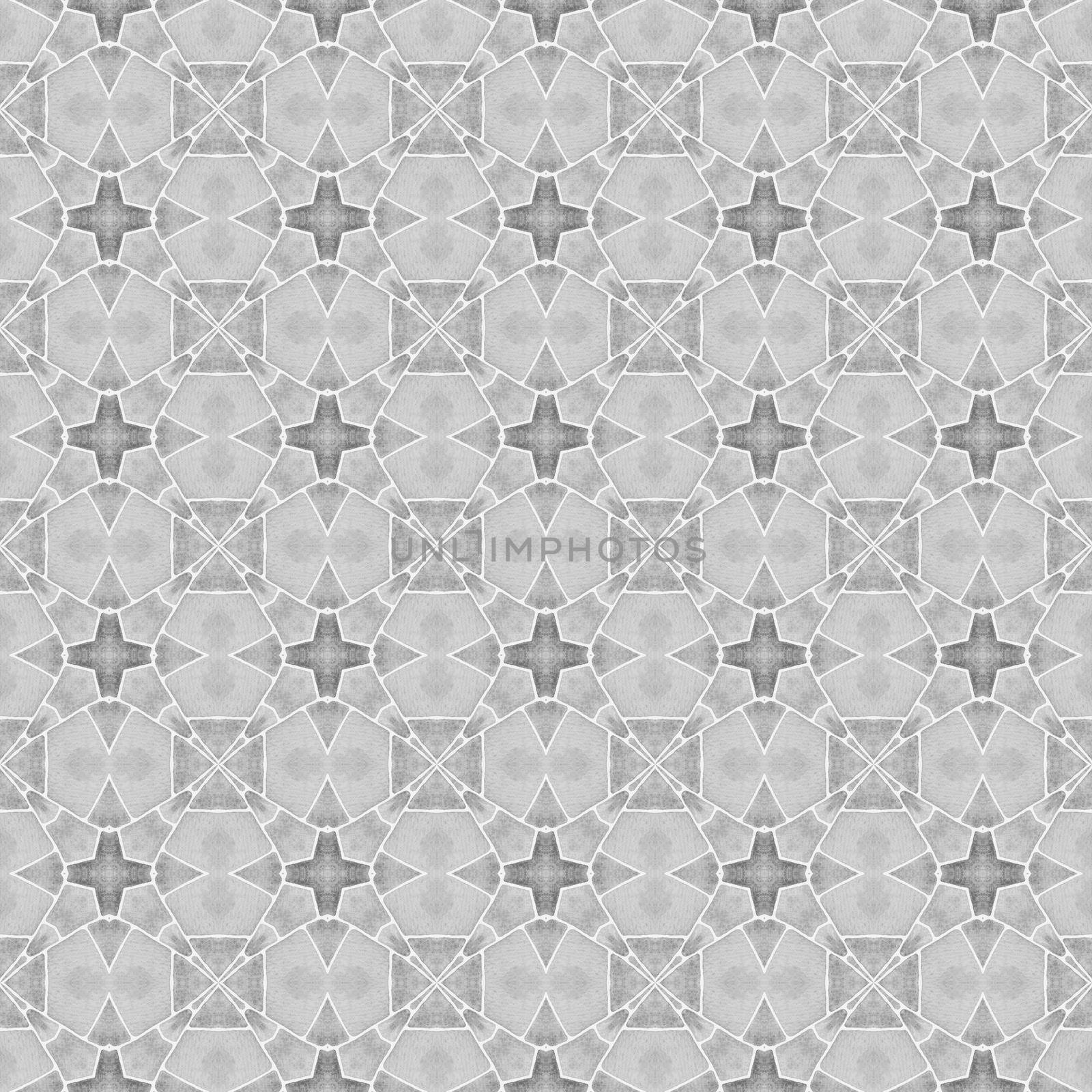 Medallion seamless pattern. Black and white by beginagain