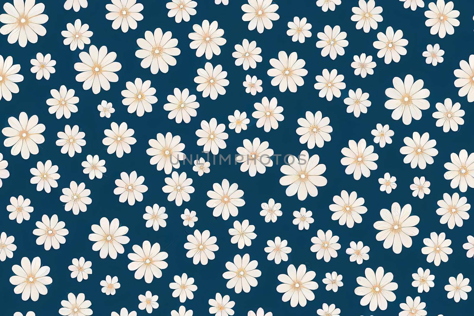 Elegant gentle trendy pattern in small-scale flower. Millefleurs. Liberty High quality 2d illustration. by 2ragon