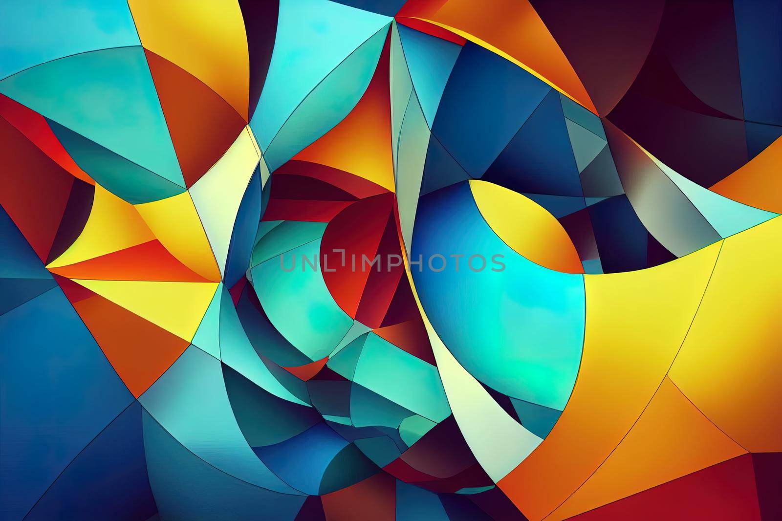 Abstract 3d geometric background 2d illustration High quality 2d illustration. by 2ragon