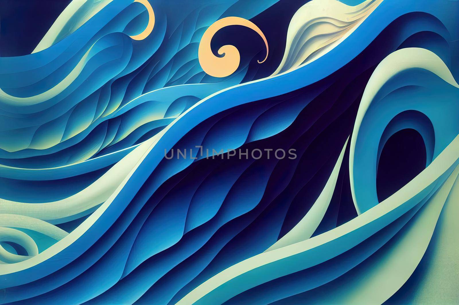 Abstract blue wavy background by 2ragon