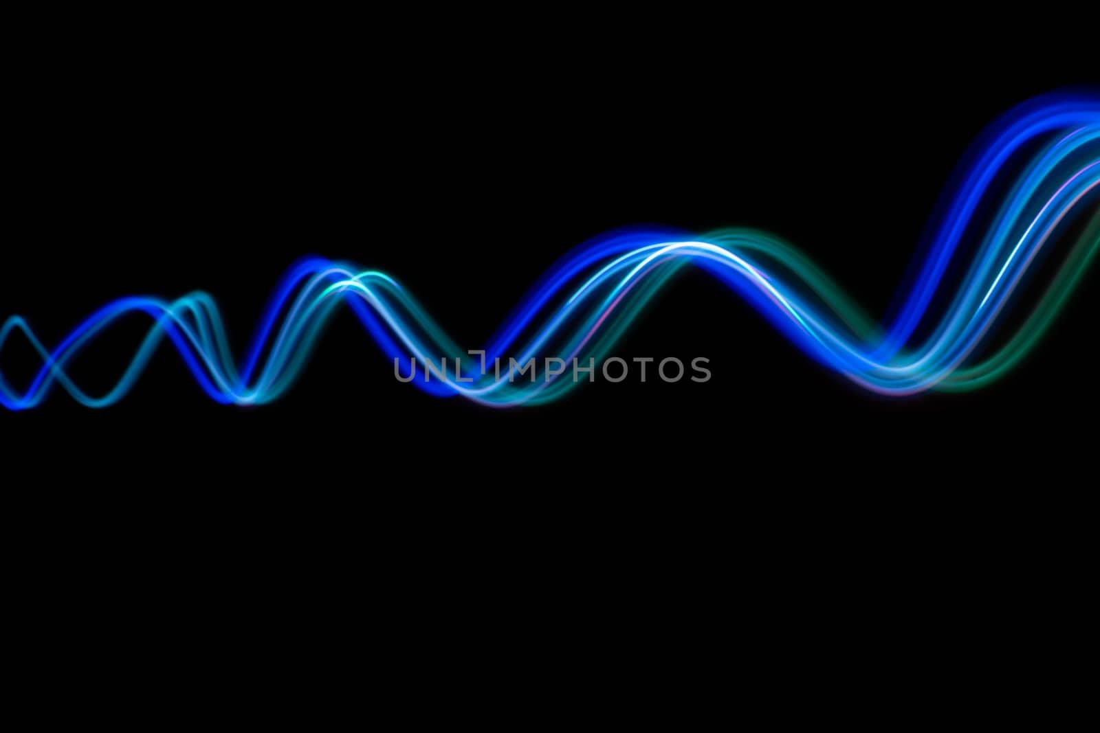 Abstract technology banner design. Digital neon lines on black background. by PaulCarr