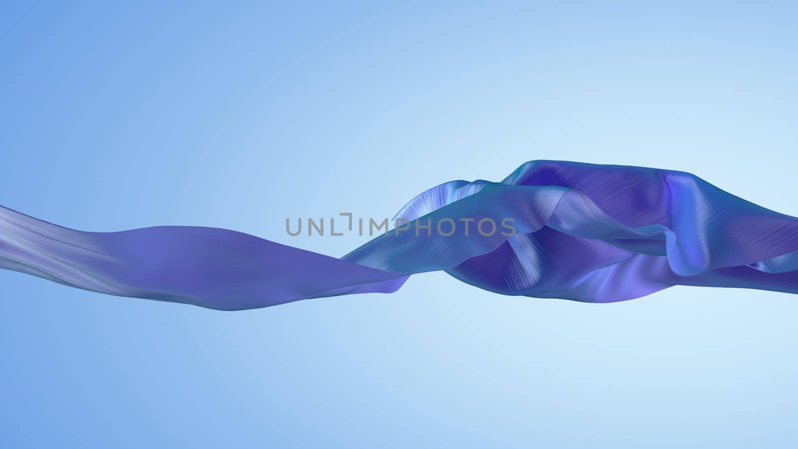 Floating cloth abstract background 3d render