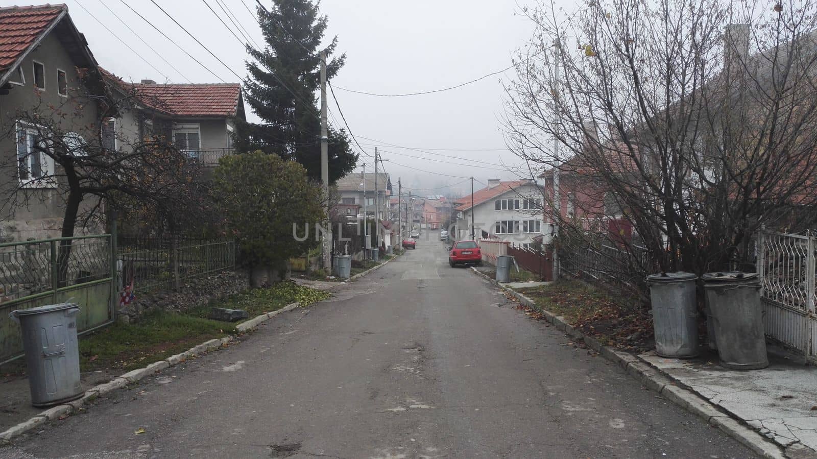 Residential empty street with villas in Zhelenitsa, Sofia, Bulgaria by SweCreatives