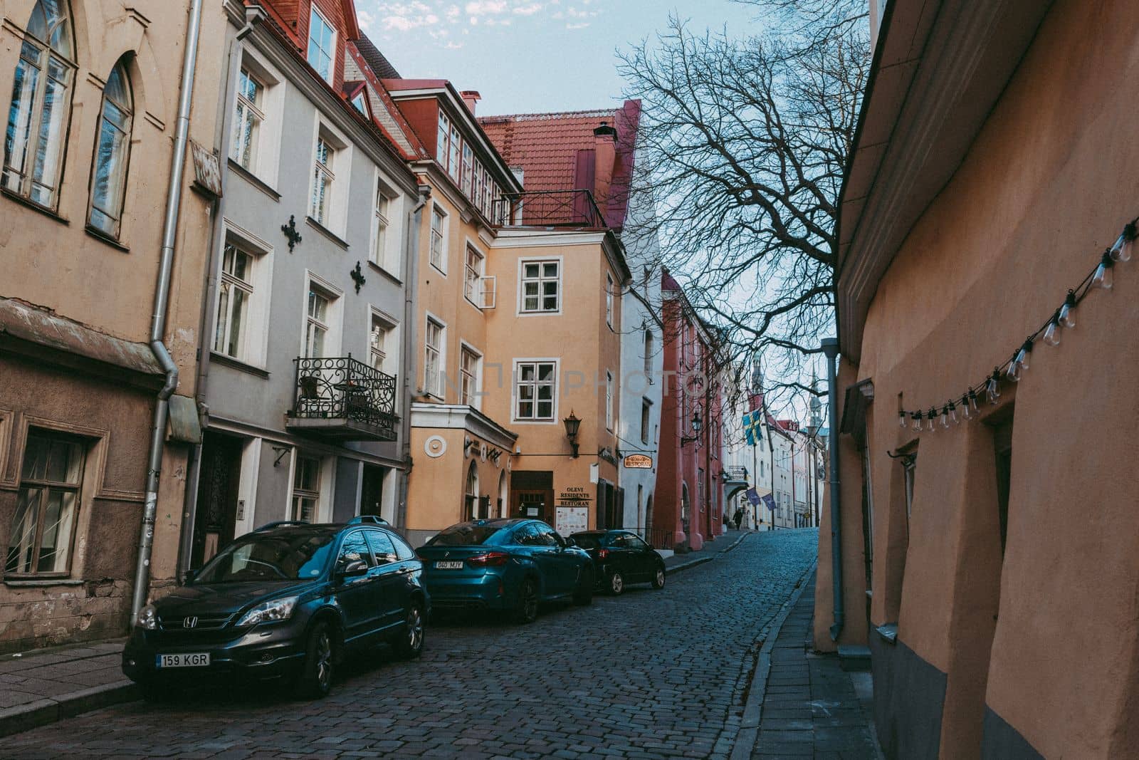 view of a street in the old town of Tallinn by Varaksina
