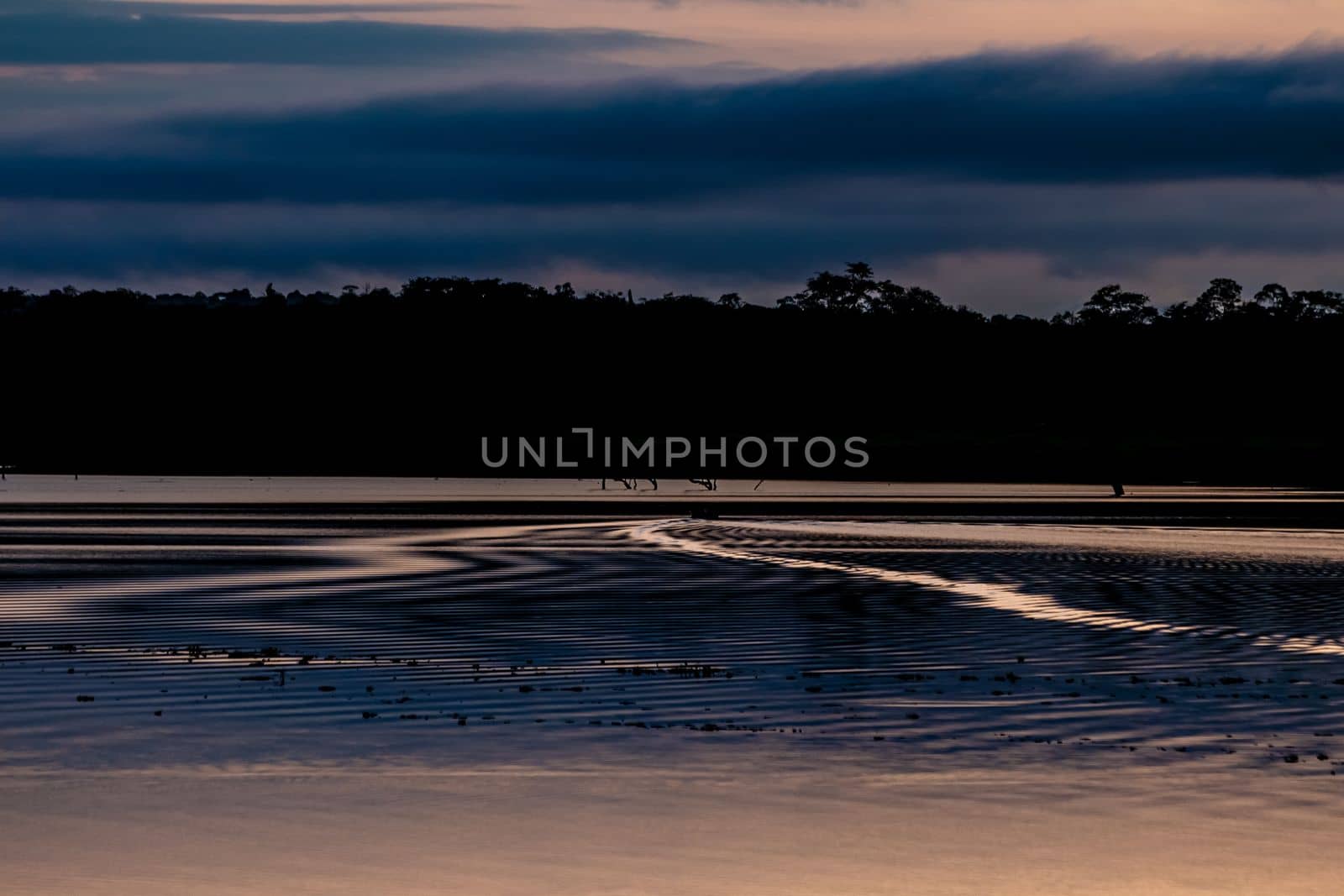 colorful sunrise over the lake in nature by Edophoto