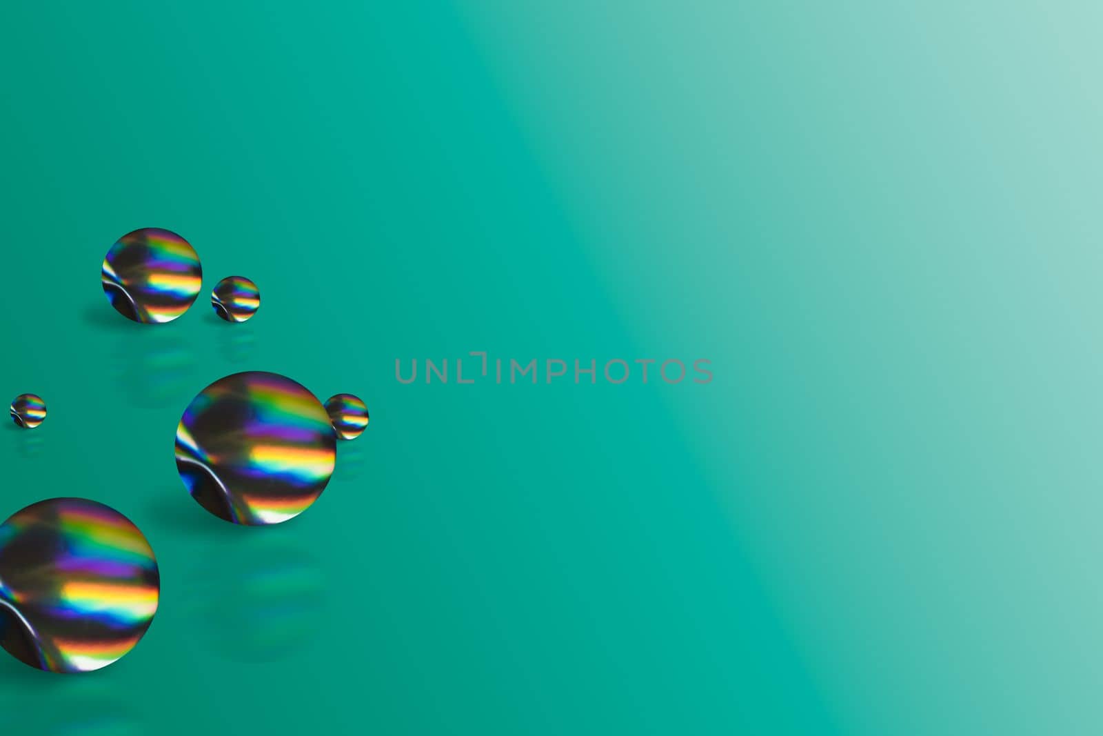 Holographic balls abstract background with copy space for text. by PaulCarr