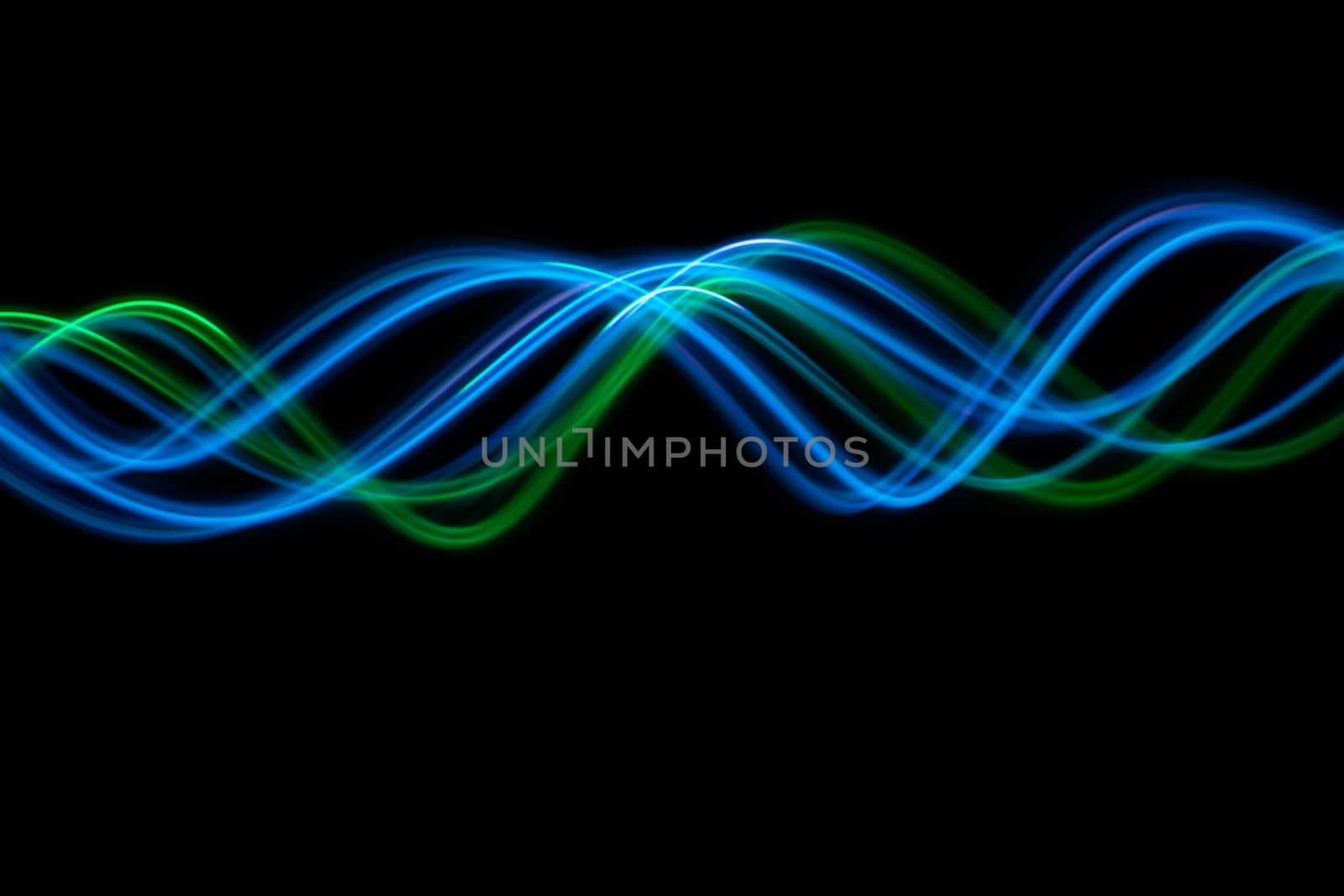 Abstract technology banner design. Digital neon lines on black background. by PaulCarr