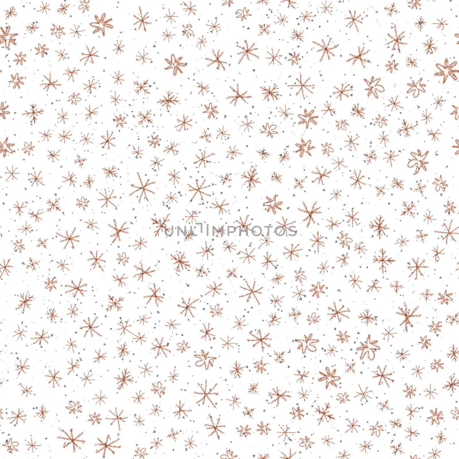 Hand Drawn Snowflakes Christmas Seamless Pattern. Subtle Flying Snow Flakes on chalk snowflakes Background. Astonishing chalk handdrawn snow overlay. Resplendent holiday season decoration.