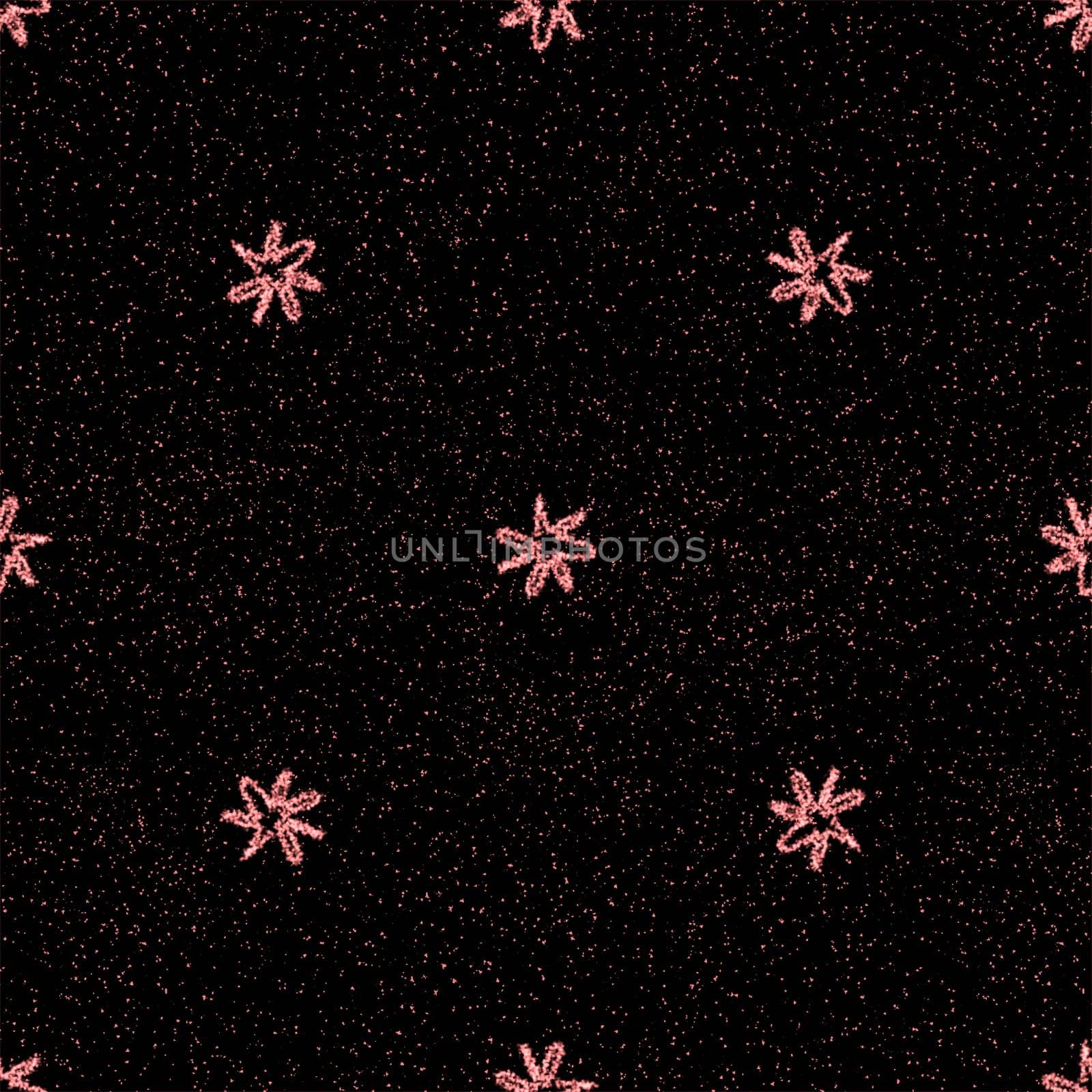 Hand Drawn Snowflakes Christmas Seamless Pattern. Subtle Flying Snow Flakes on chalk snowflakes Background. Artistic chalk handdrawn snow overlay. Extraordinary holiday season decoration.