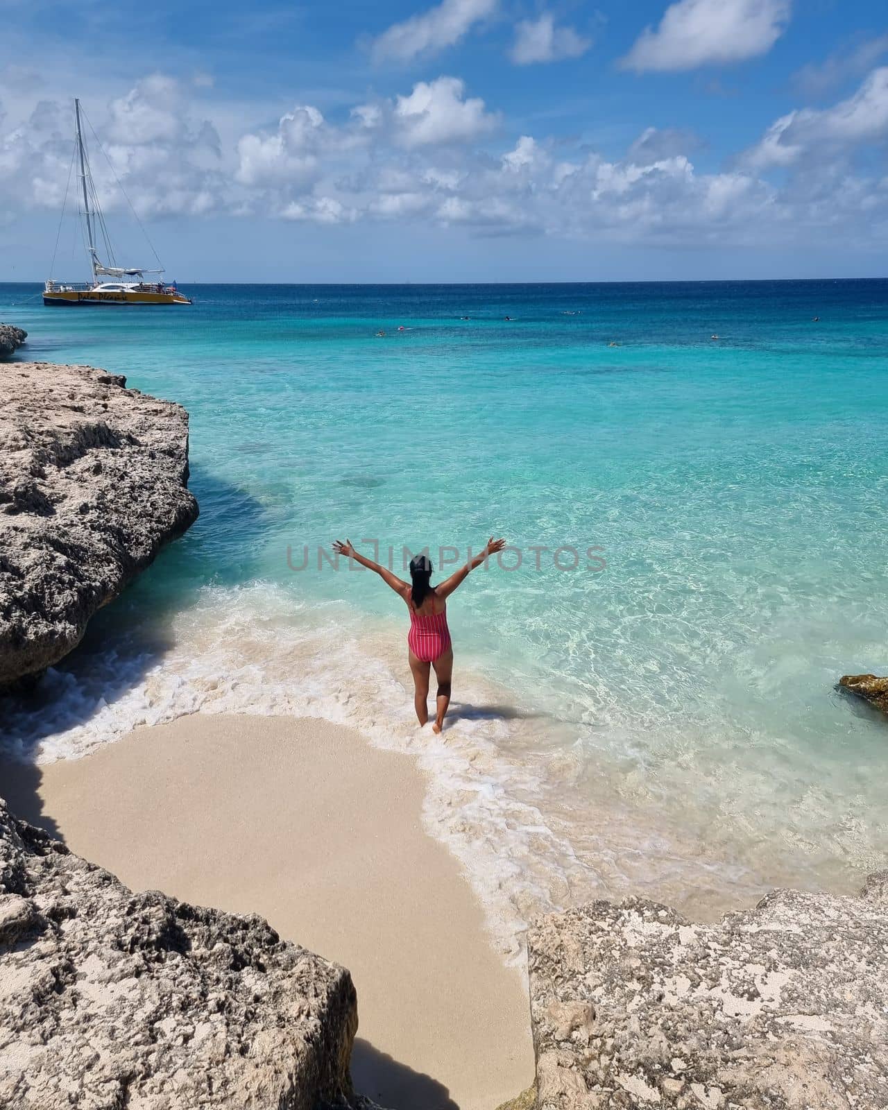 Tres Trapi Steps Triple Steps Beach, Aruba Popular beach among locals crystal clear ocean by fokkebok