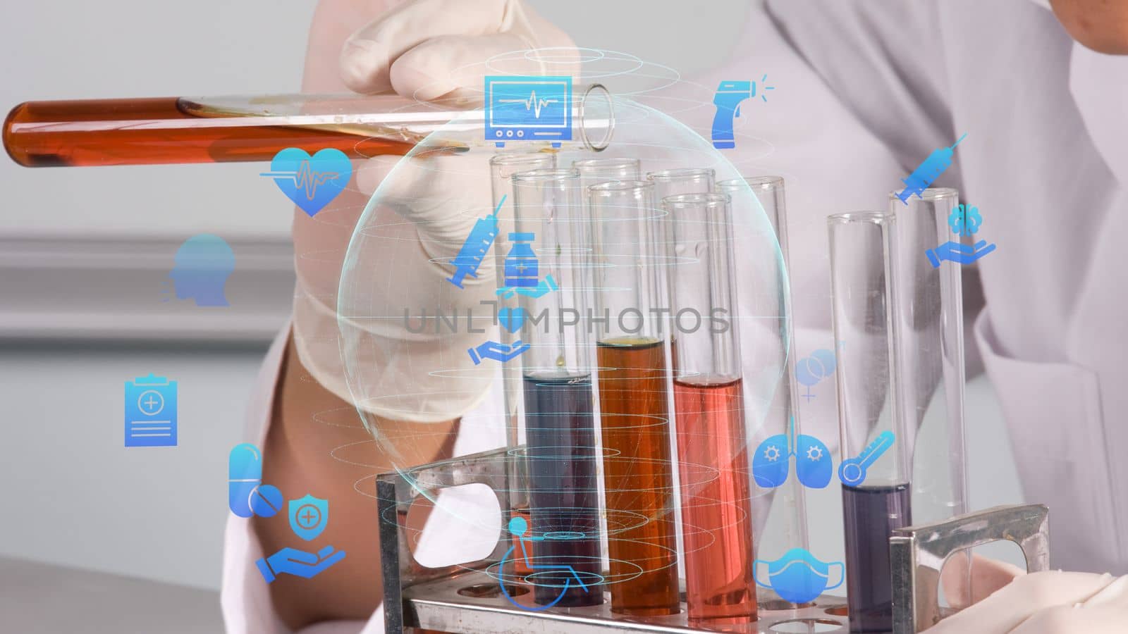 A lab tech mixing liquids by senkaya