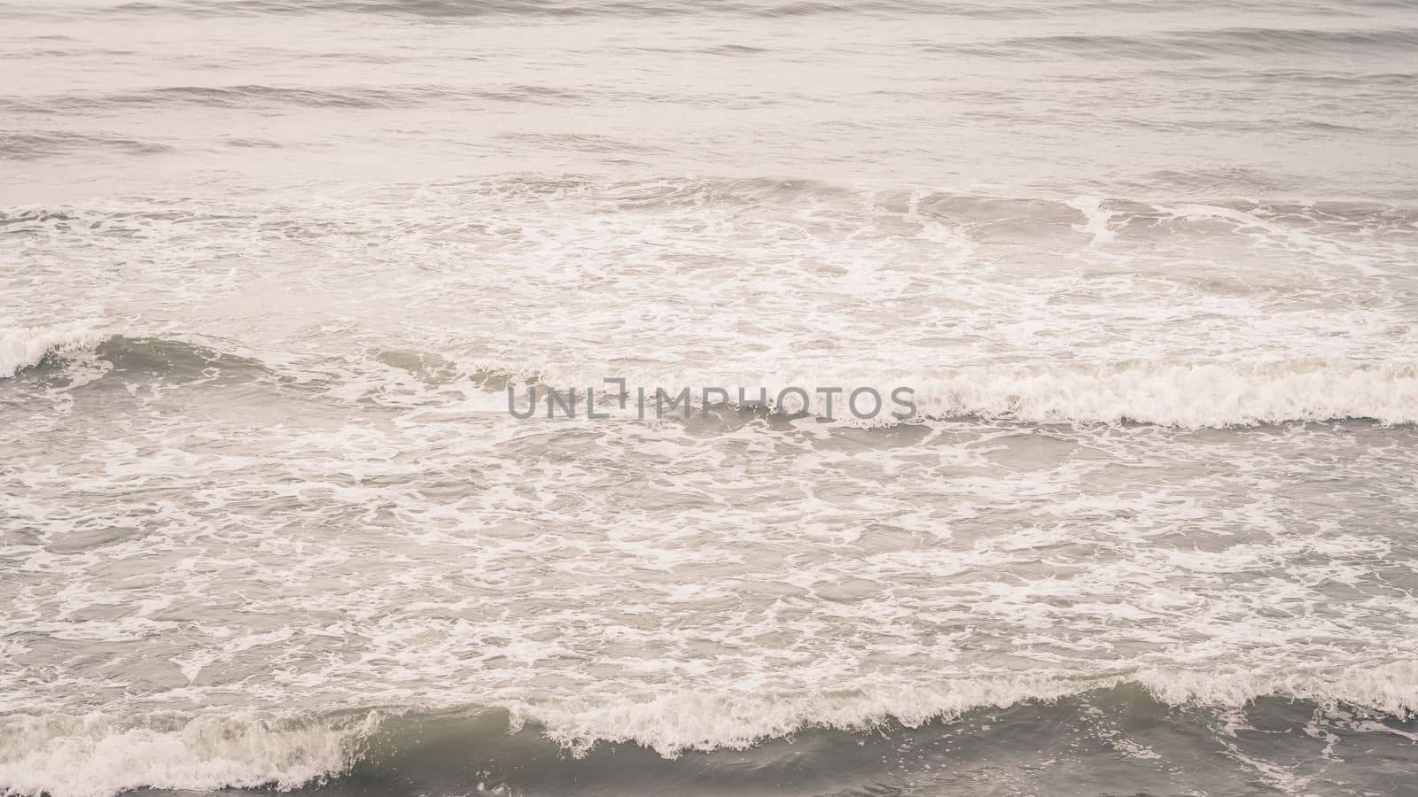 Real photo sea water waves, abstract background, nature power, pale light grey brown matte more tone in stock.