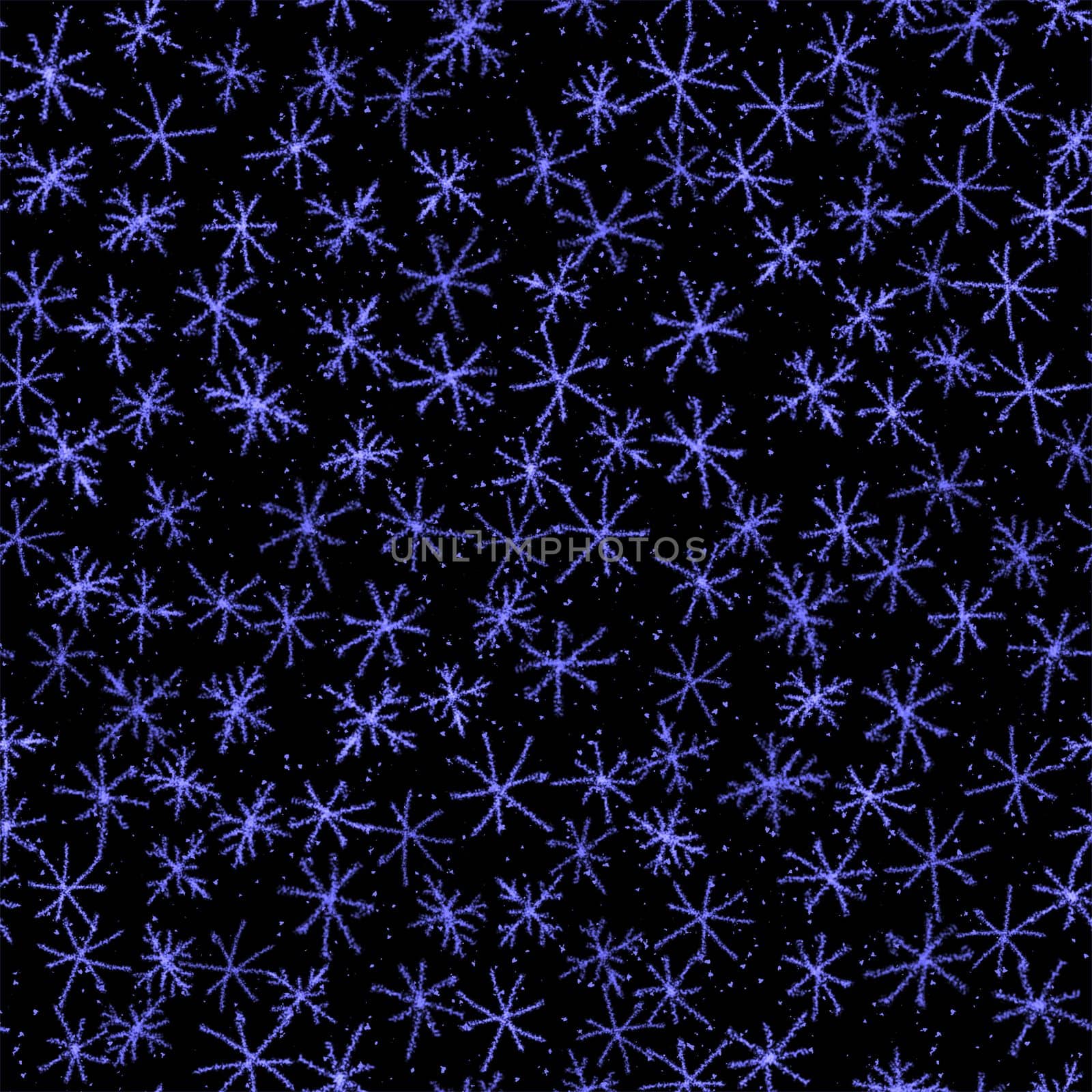 Hand Drawn Snowflakes Christmas Seamless Pattern. Subtle Flying Snow Flakes on chalk snowflakes Background. Admirable chalk handdrawn snow overlay. Bewitching holiday season decoration.
