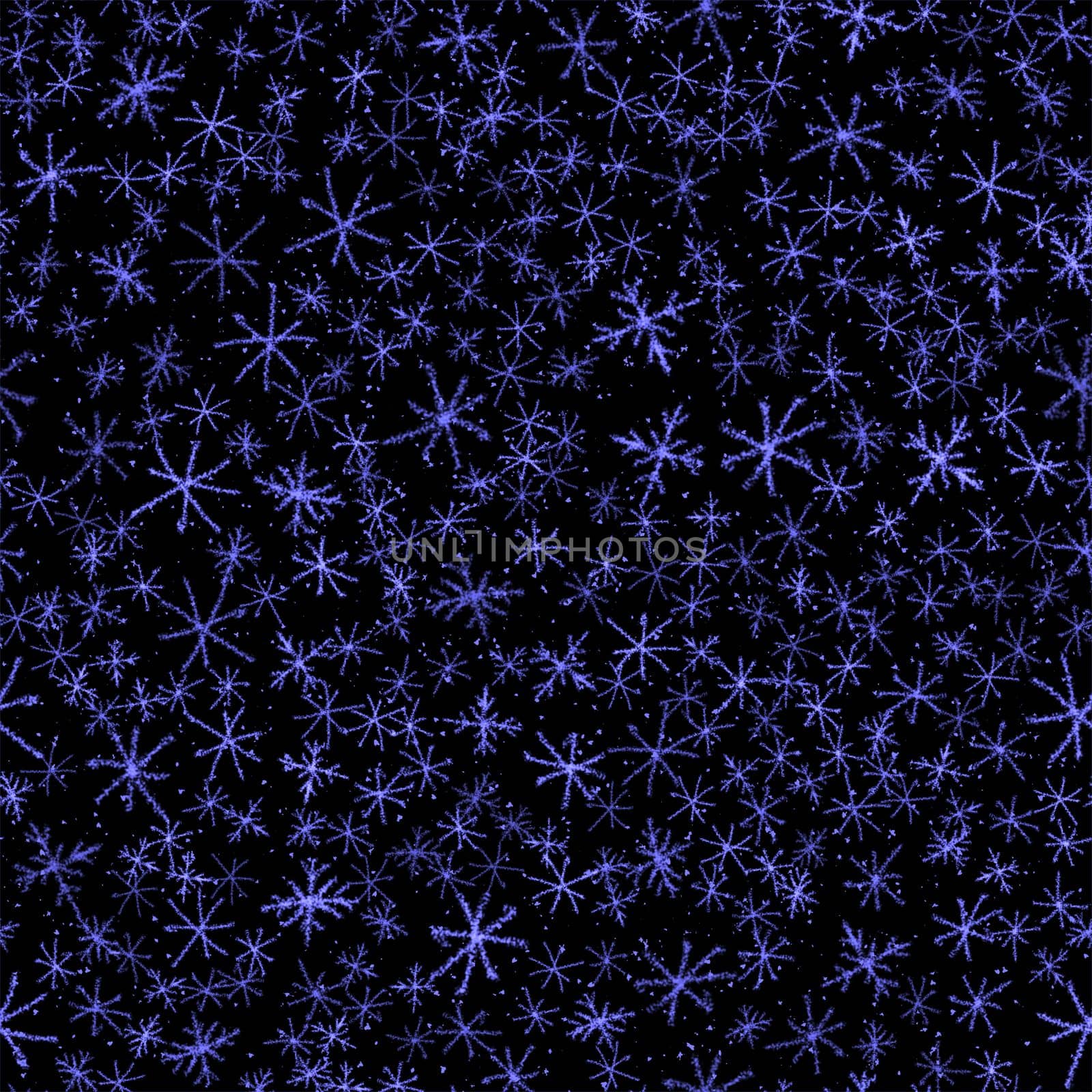 Hand Drawn Snowflakes Christmas Seamless Pattern. Subtle Flying Snow Flakes on chalk snowflakes Background. Admirable chalk handdrawn snow overlay. Bizarre holiday season decoration.