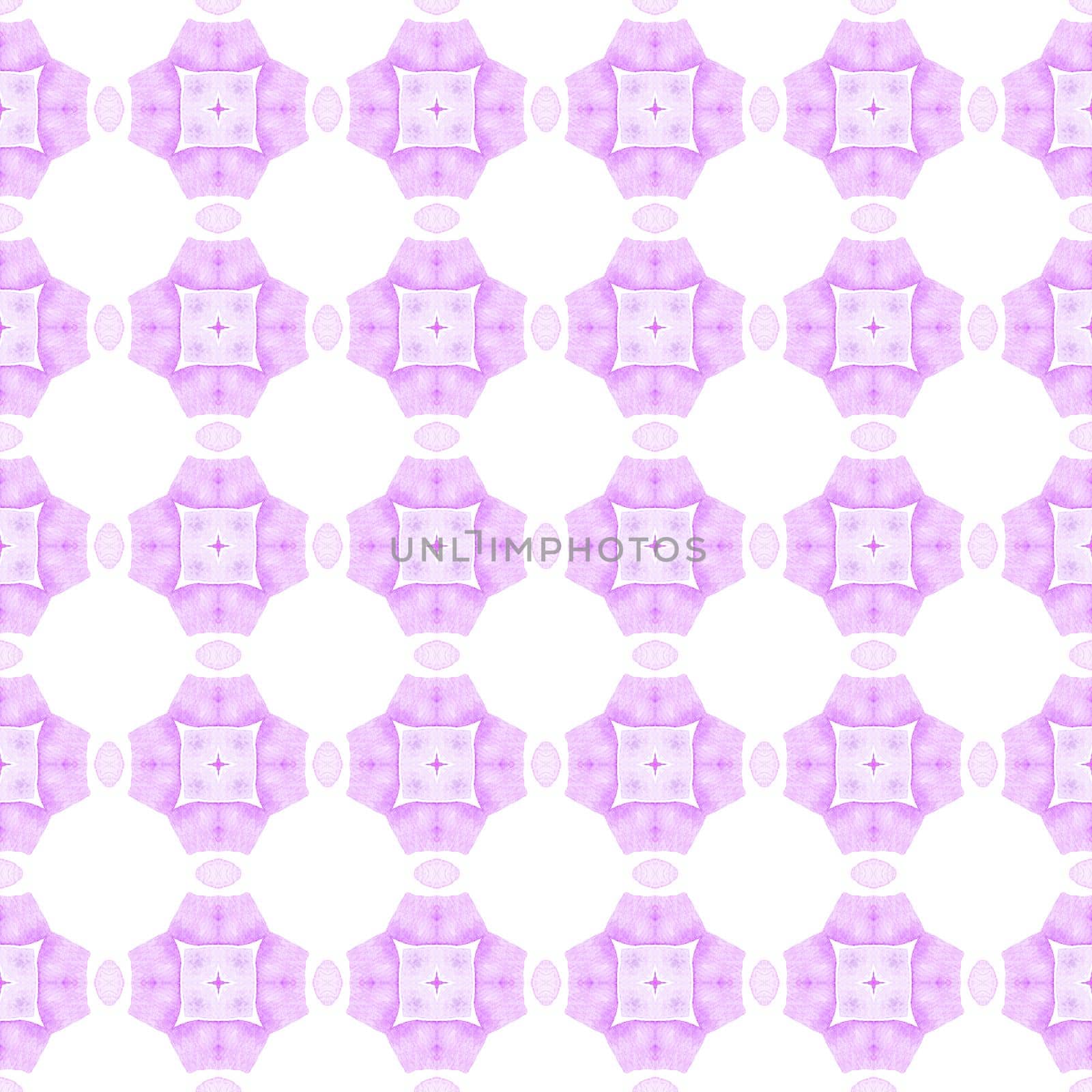 Medallion seamless pattern. Purple neat boho chic by beginagain