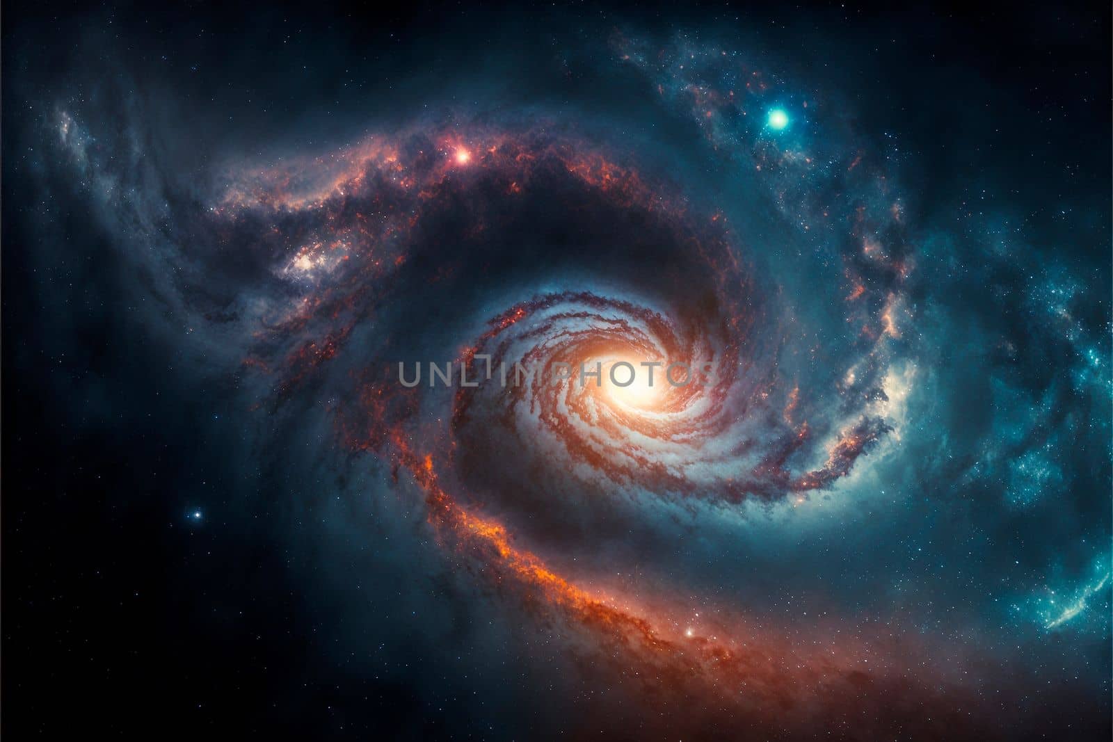 Space sky over the mountains. Milky way and space. High quality illustration