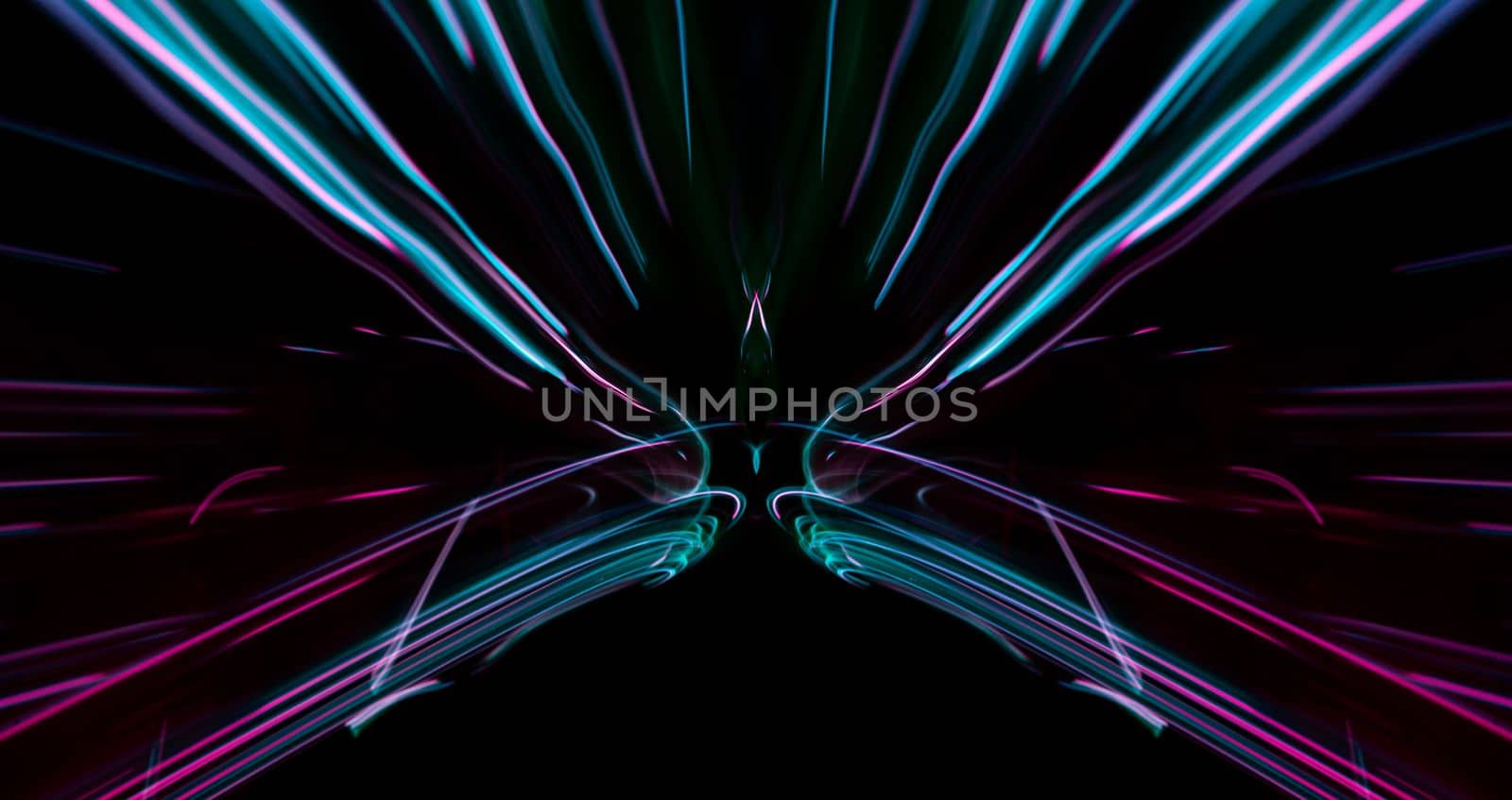 Futuristic light wave of energy with elegant glowing lines banner design. Abstract modern technology background. High quality photo