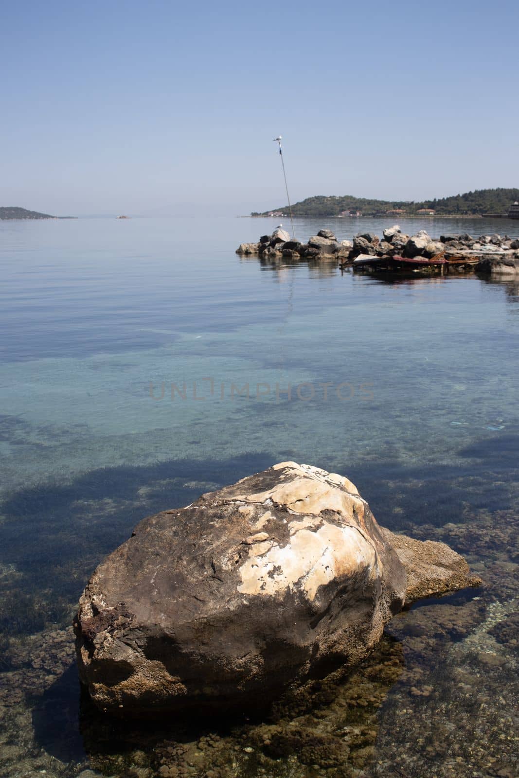 Karantina Island landscape in Izmir, iskele Urla (Quarantine Island)