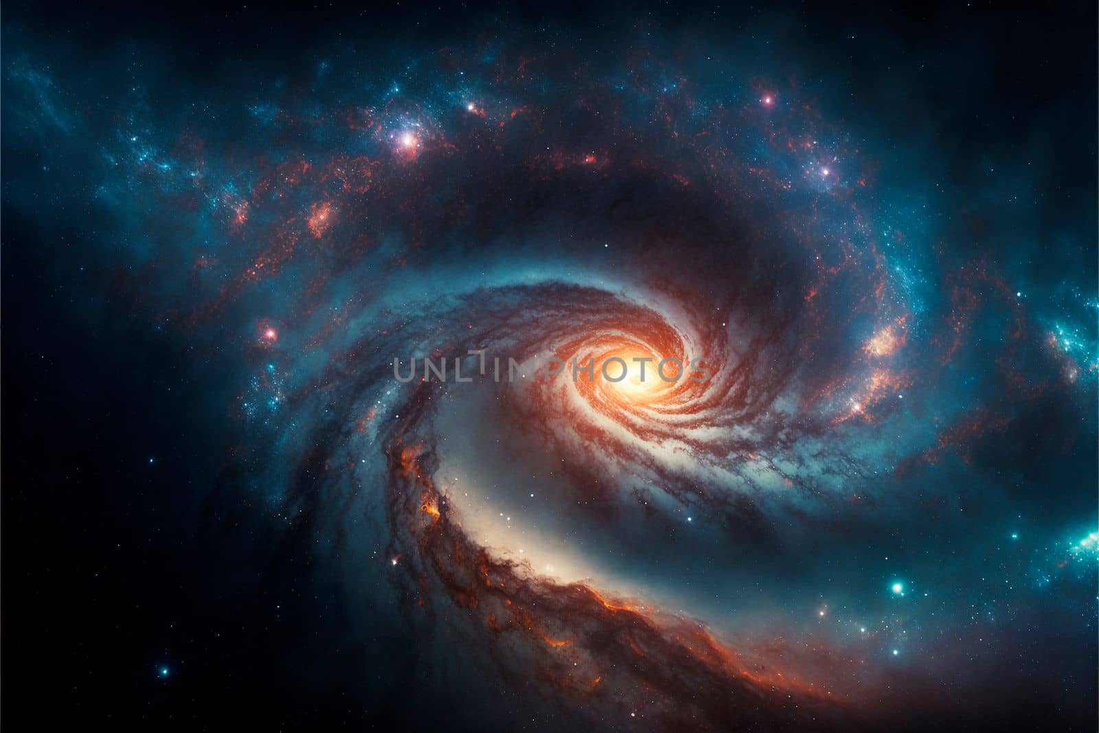 Space sky over the mountains. Milky way and space. High quality illustration
