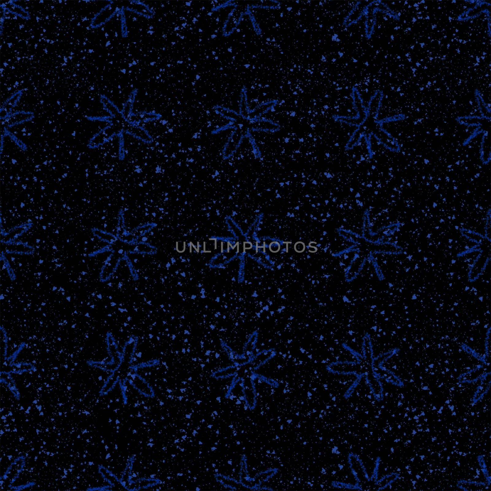 Hand Drawn Snowflakes Christmas Seamless Pattern. Subtle Flying Snow Flakes on chalk snowflakes Background. Admirable chalk handdrawn snow overlay. Uncommon holiday season decoration.