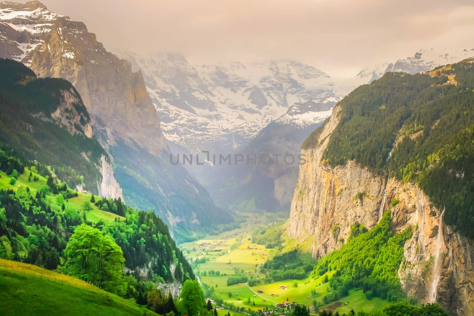 Lauterbrunnen is a village in the Interlaken district in the canton of Berne in Switzerland