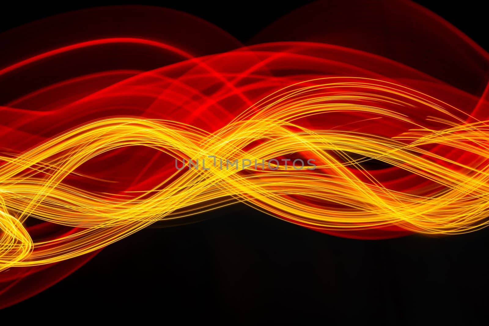 Abstract modern technology banner design. Digital neon fractal lines on black background. by PaulCarr